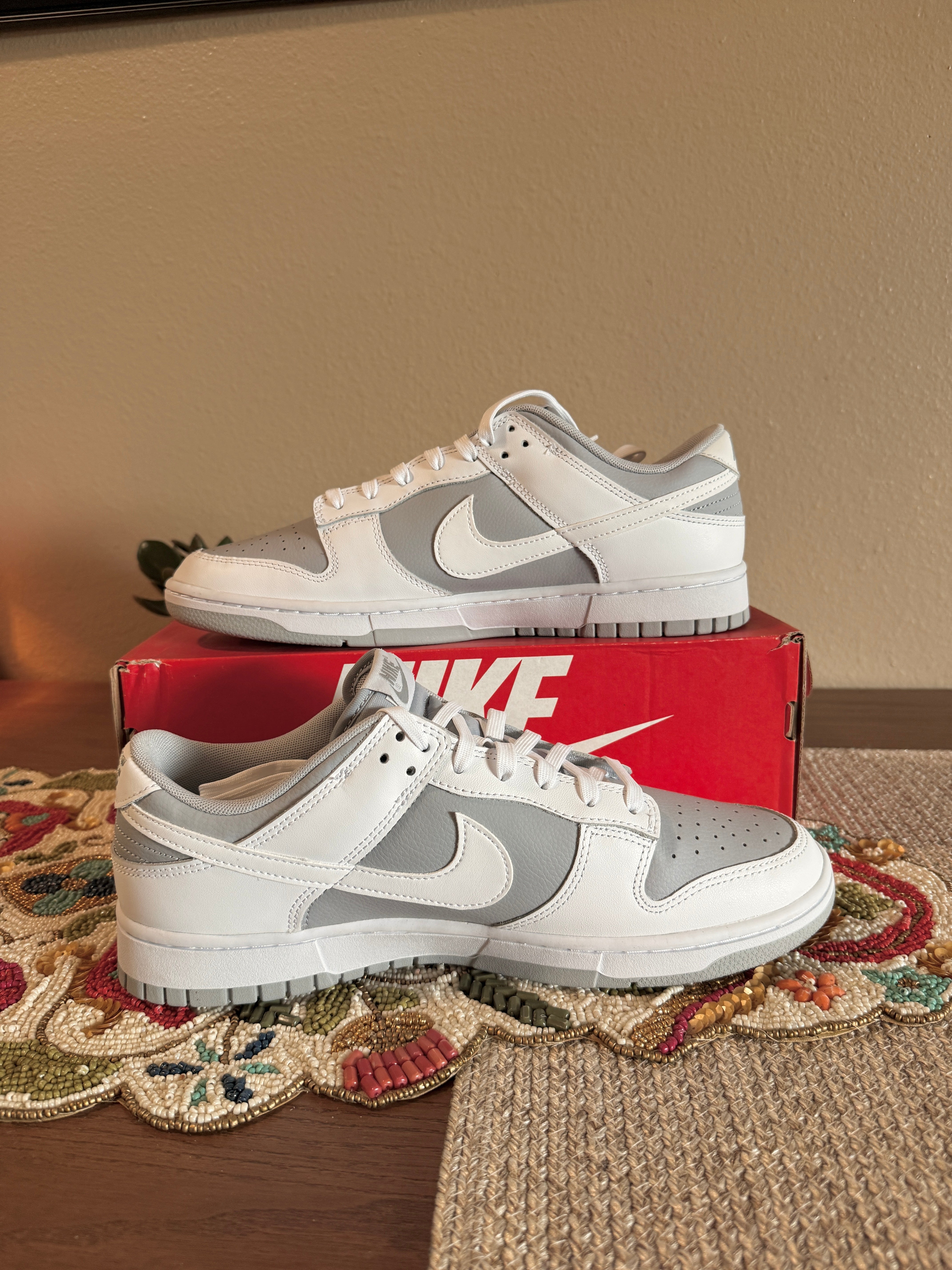 Nike Dunk Low Retro White Grey Size 12