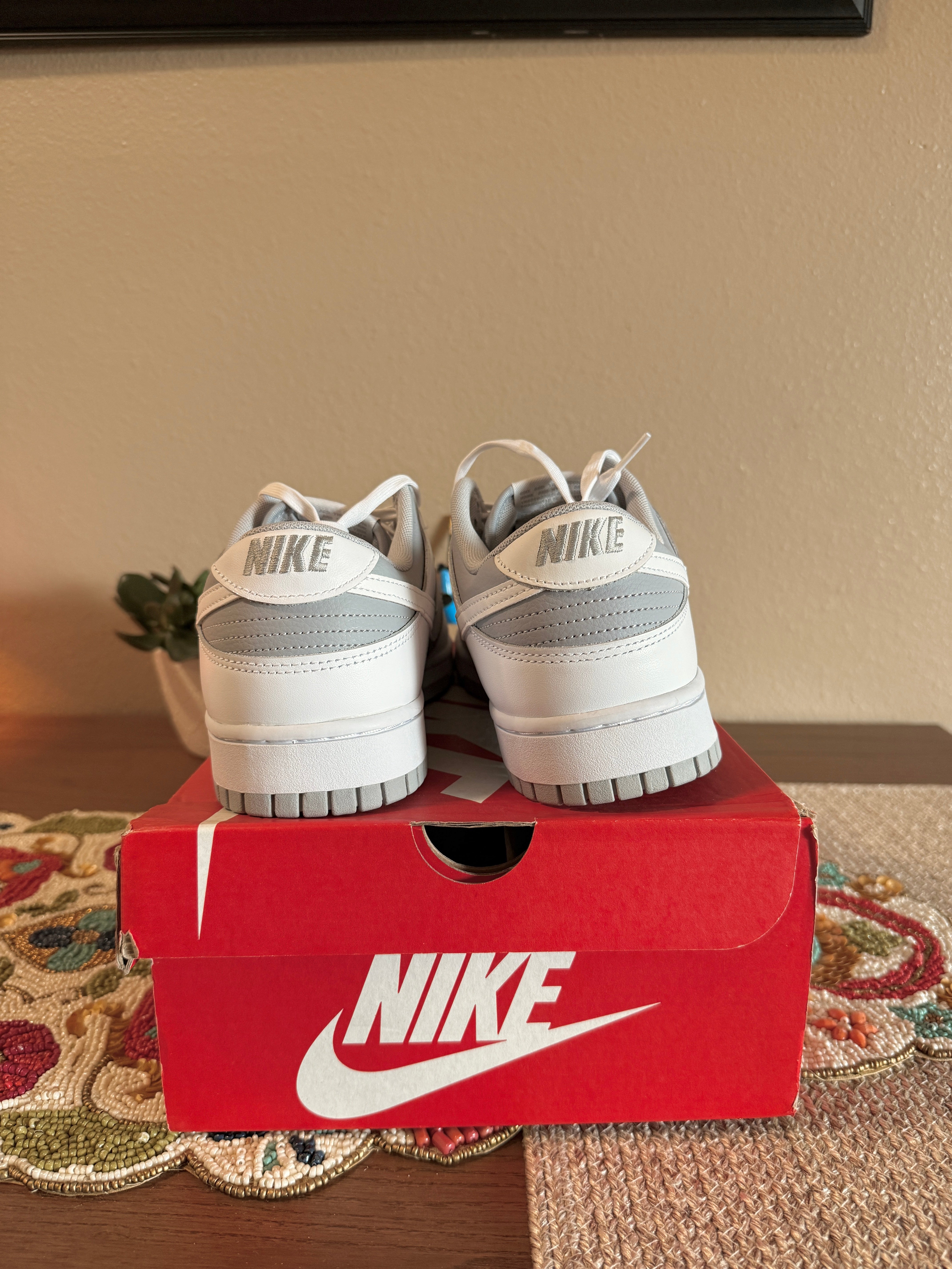 Nike Dunk Low Retro White Grey Size 12