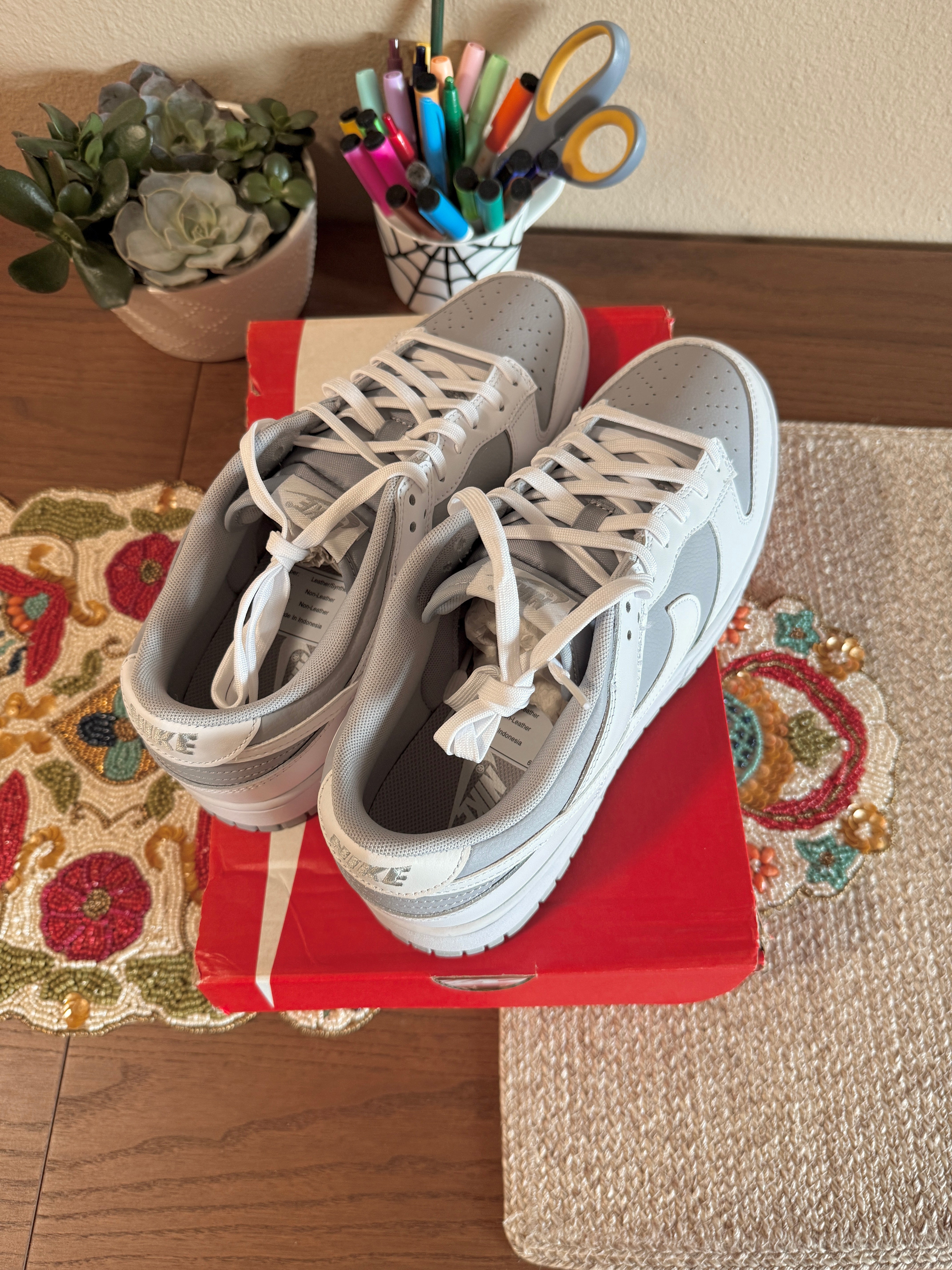 Nike Dunk Low Retro White Grey Size 12