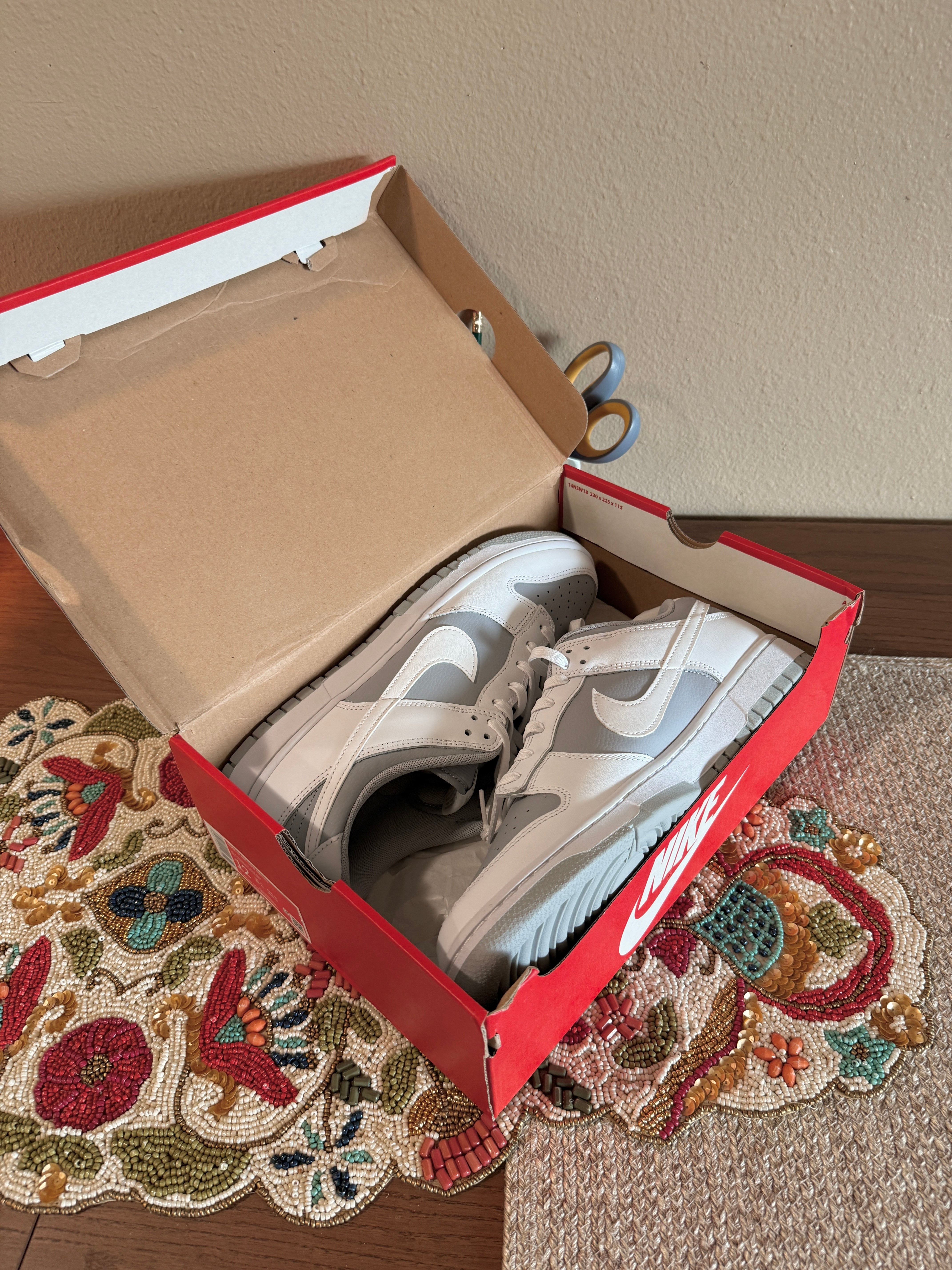 Nike Dunk Low Retro White Grey Size 12