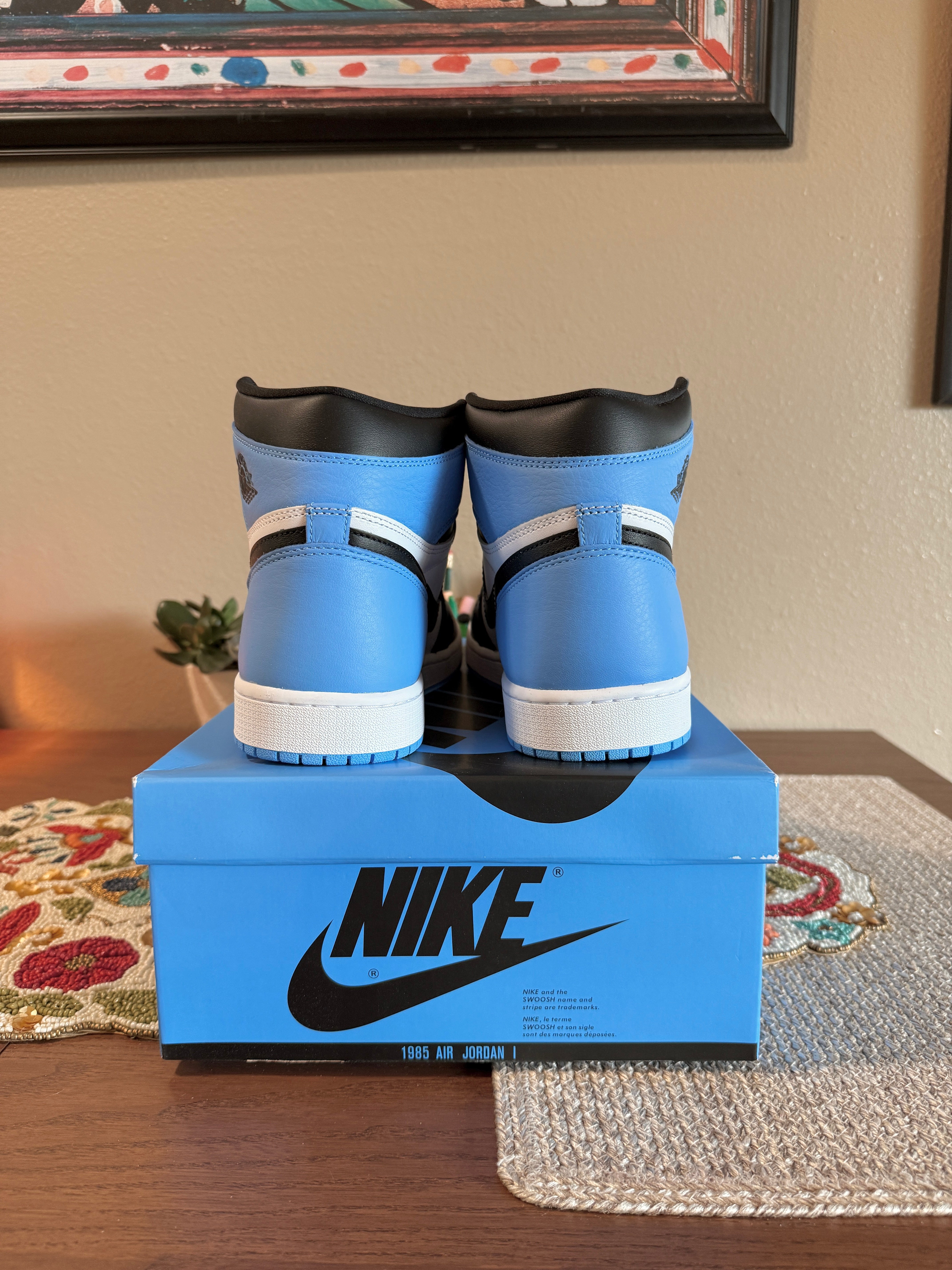 Jordan 1 Retro High OG UNC Toe Size 12