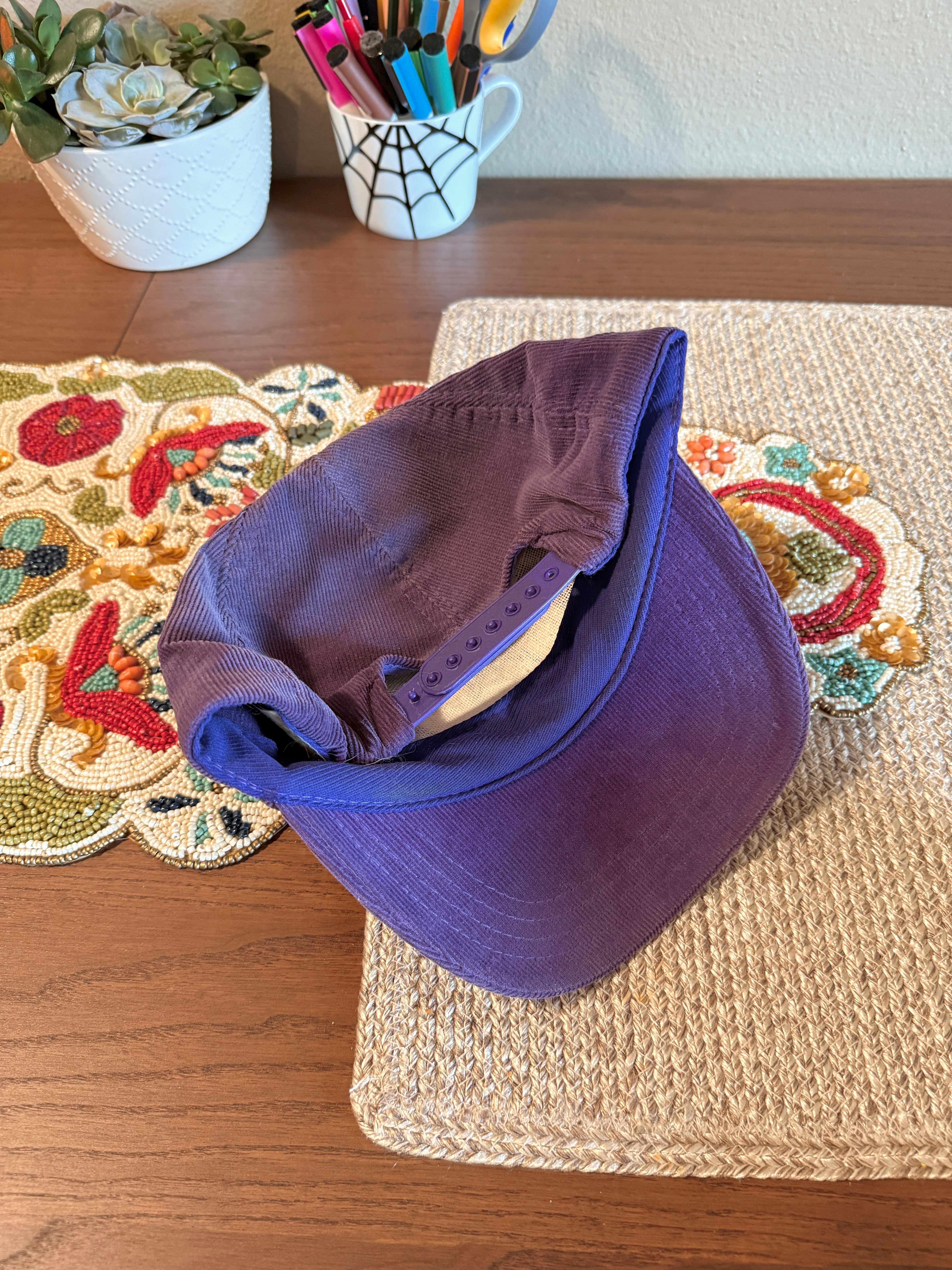 80s UW Huskies Corduroy Snapback Purple