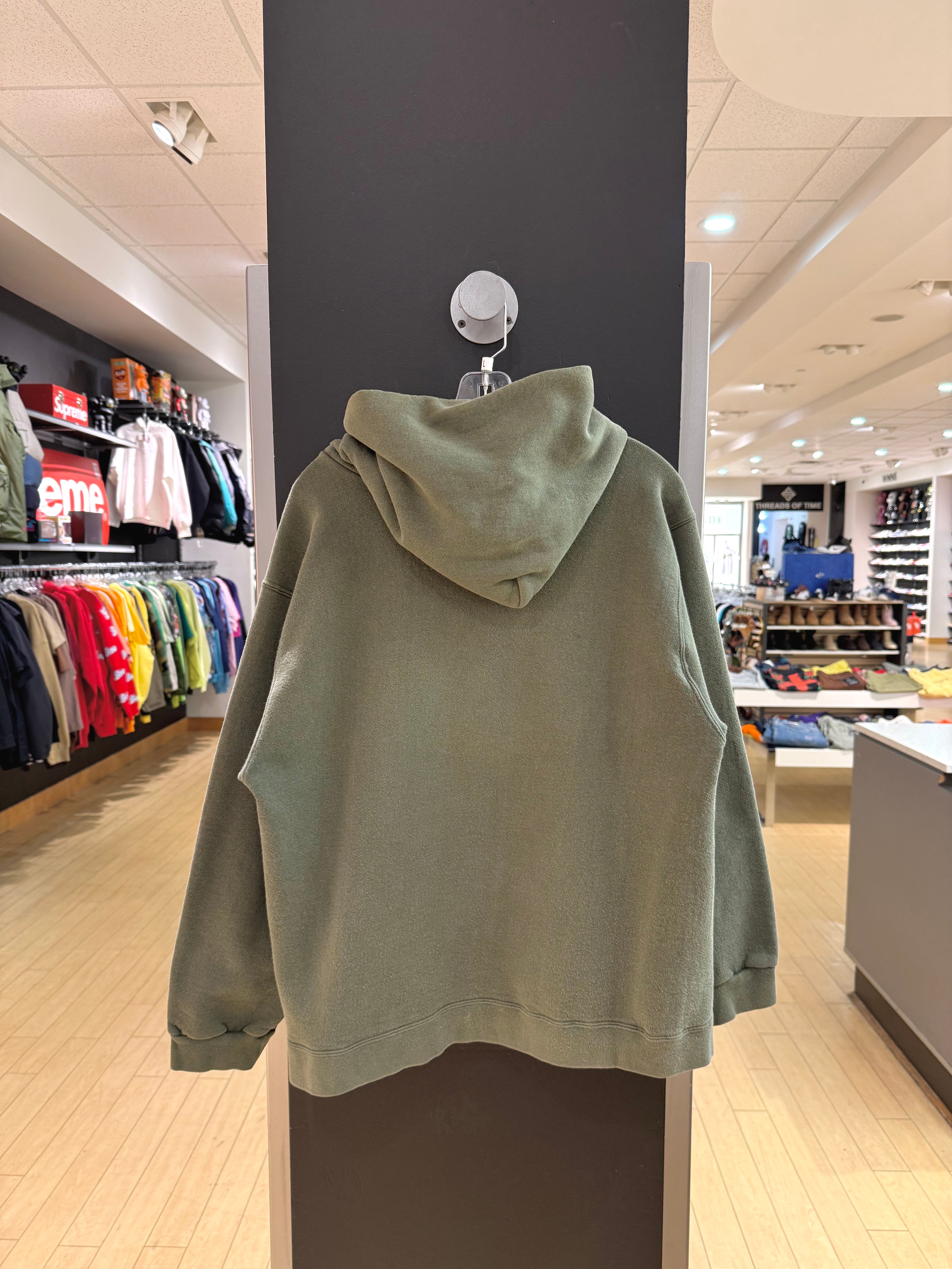 90s Nike Center Swoosh Hoodie Olive Green Sz L