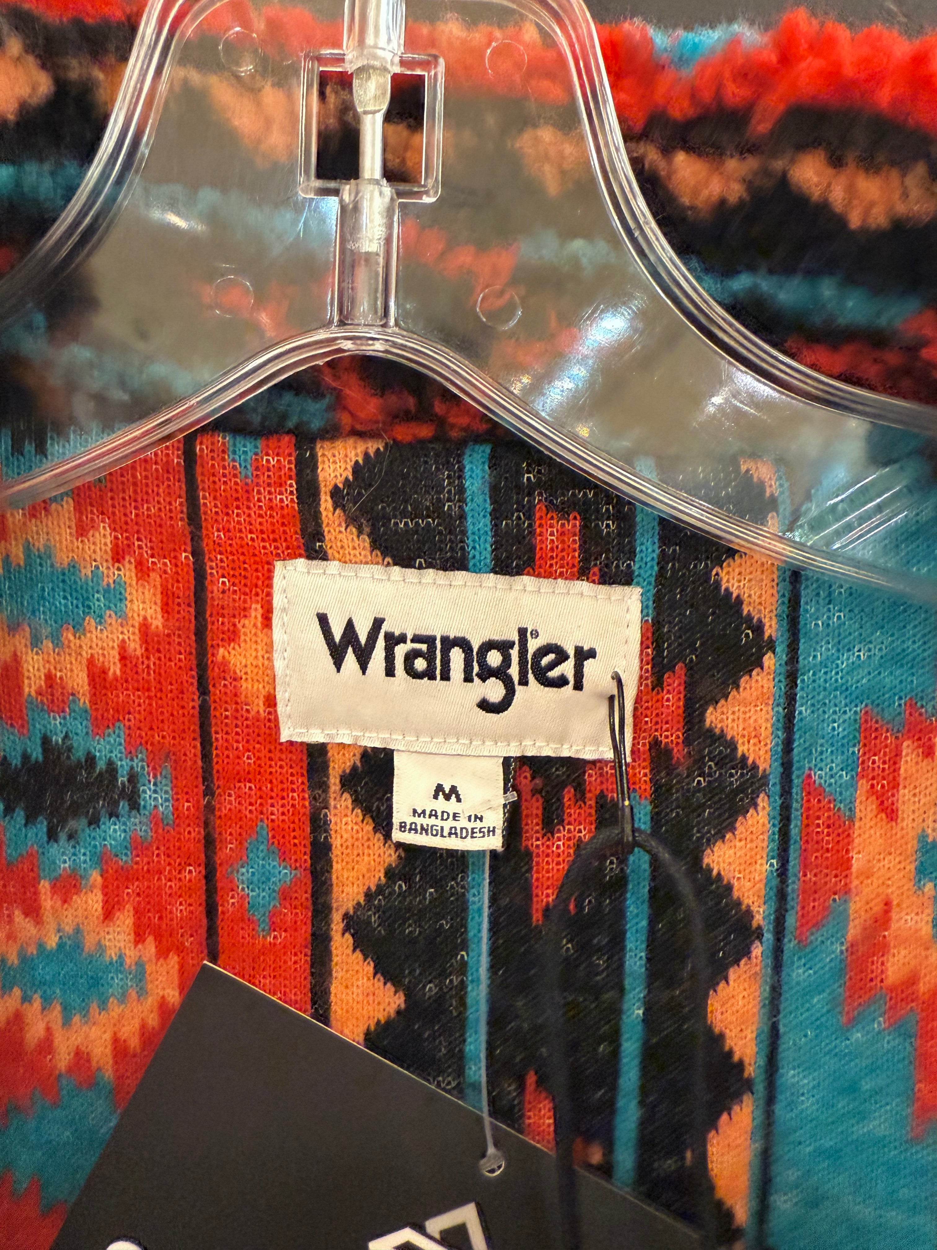 Wrangler Aztec Fleece Jacket Sz M