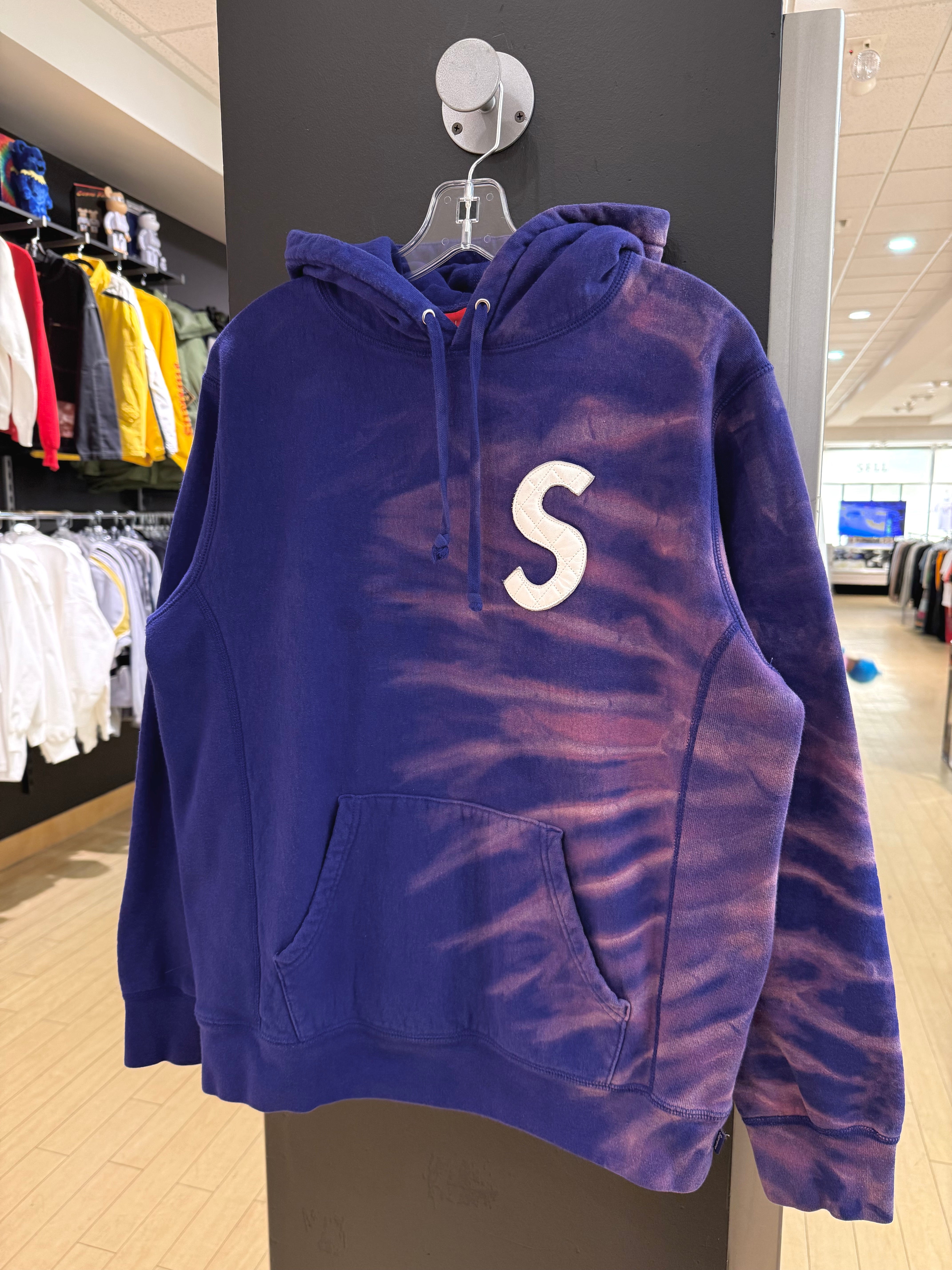 Supreme S Logo Sweatshirt Dark Royal Sz M (1/1 DYED BY HAND)