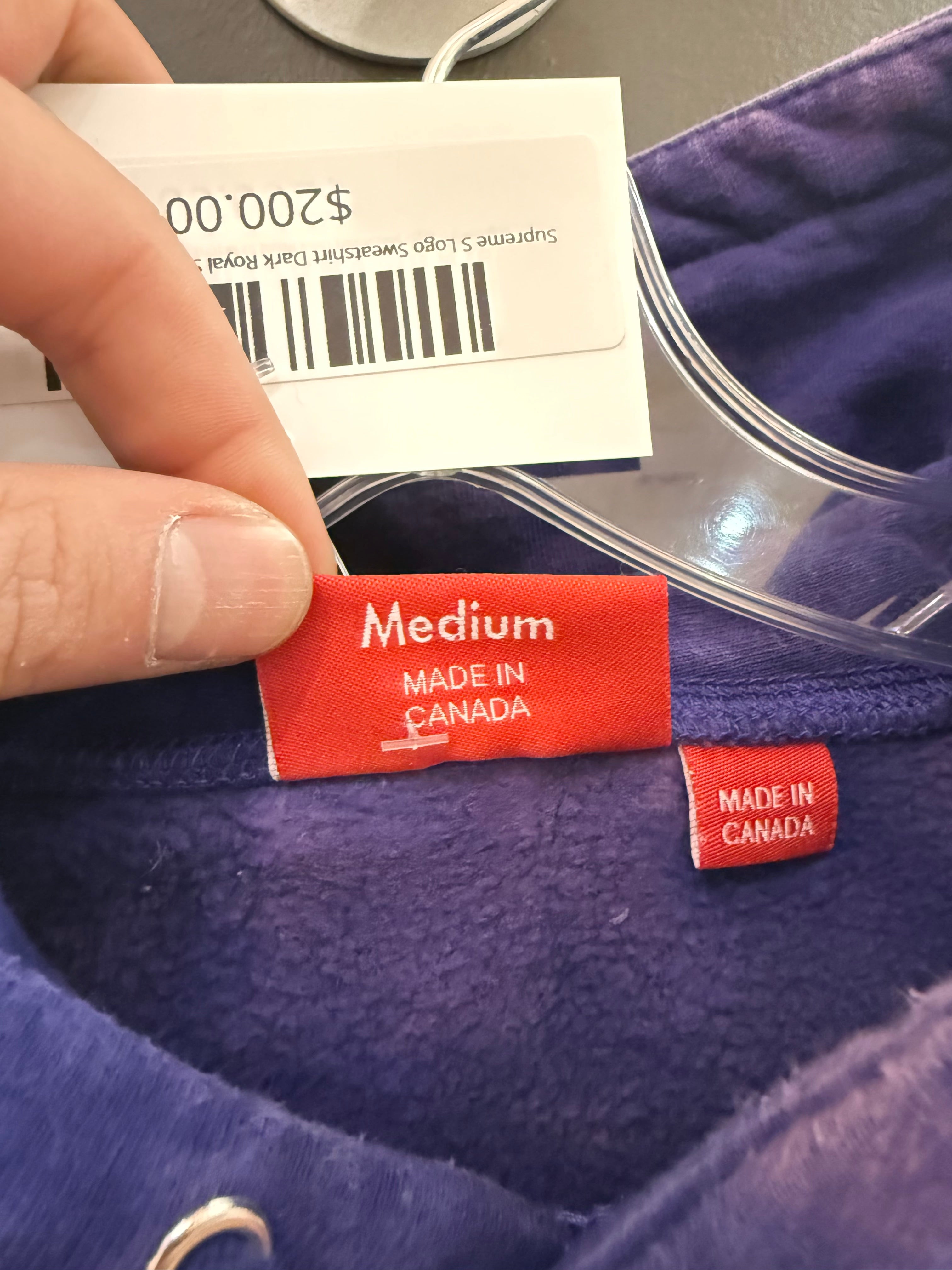 Supreme S Logo Sweatshirt Dark Royal Sz M (1/1 DYED BY HAND)