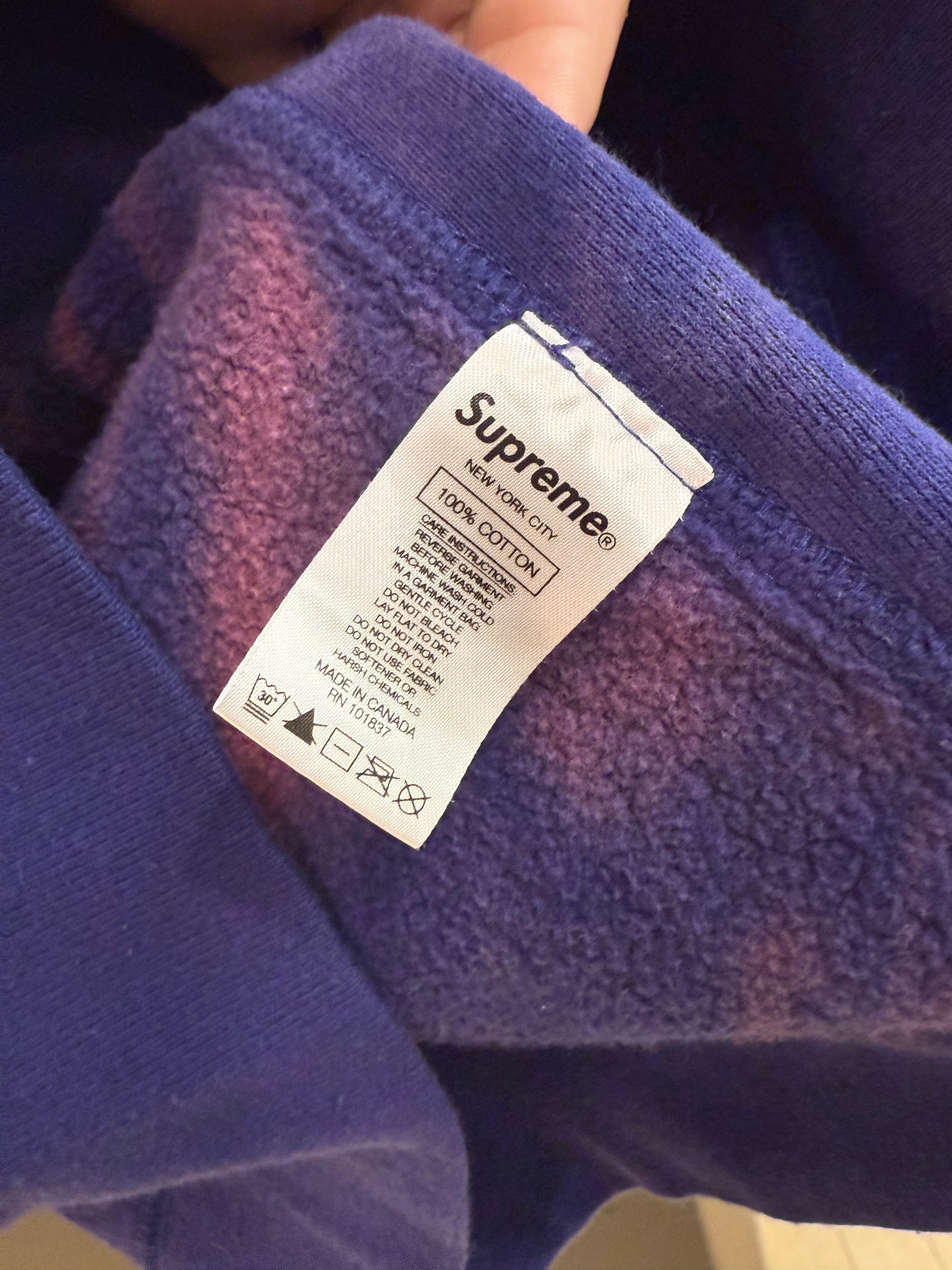 Supreme S Logo Sweatshirt Dark Royal Sz M (1/1 DYED BY HAND)