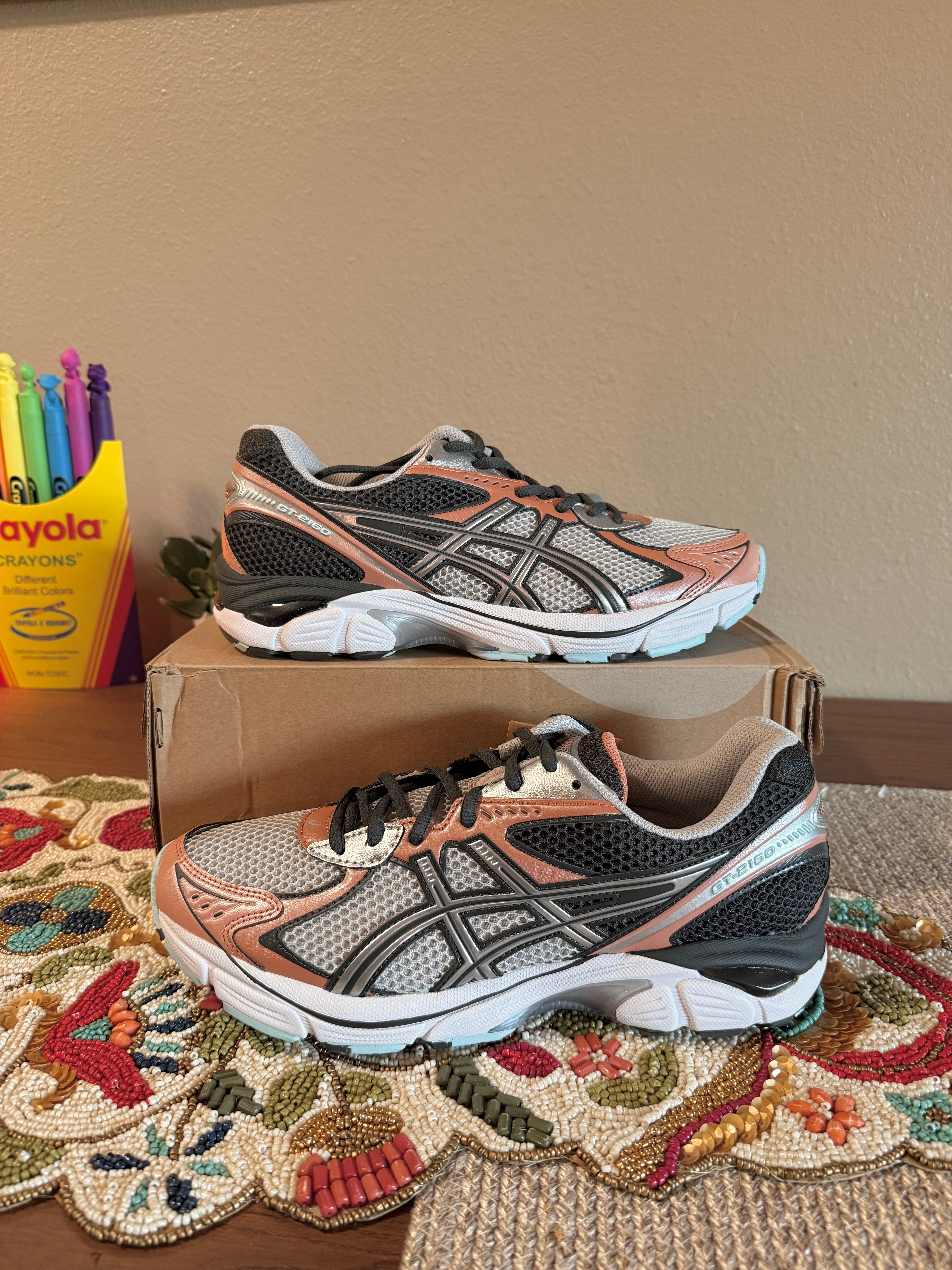ASICS GT-2160 Oyster Grey Brick Dust Size 9