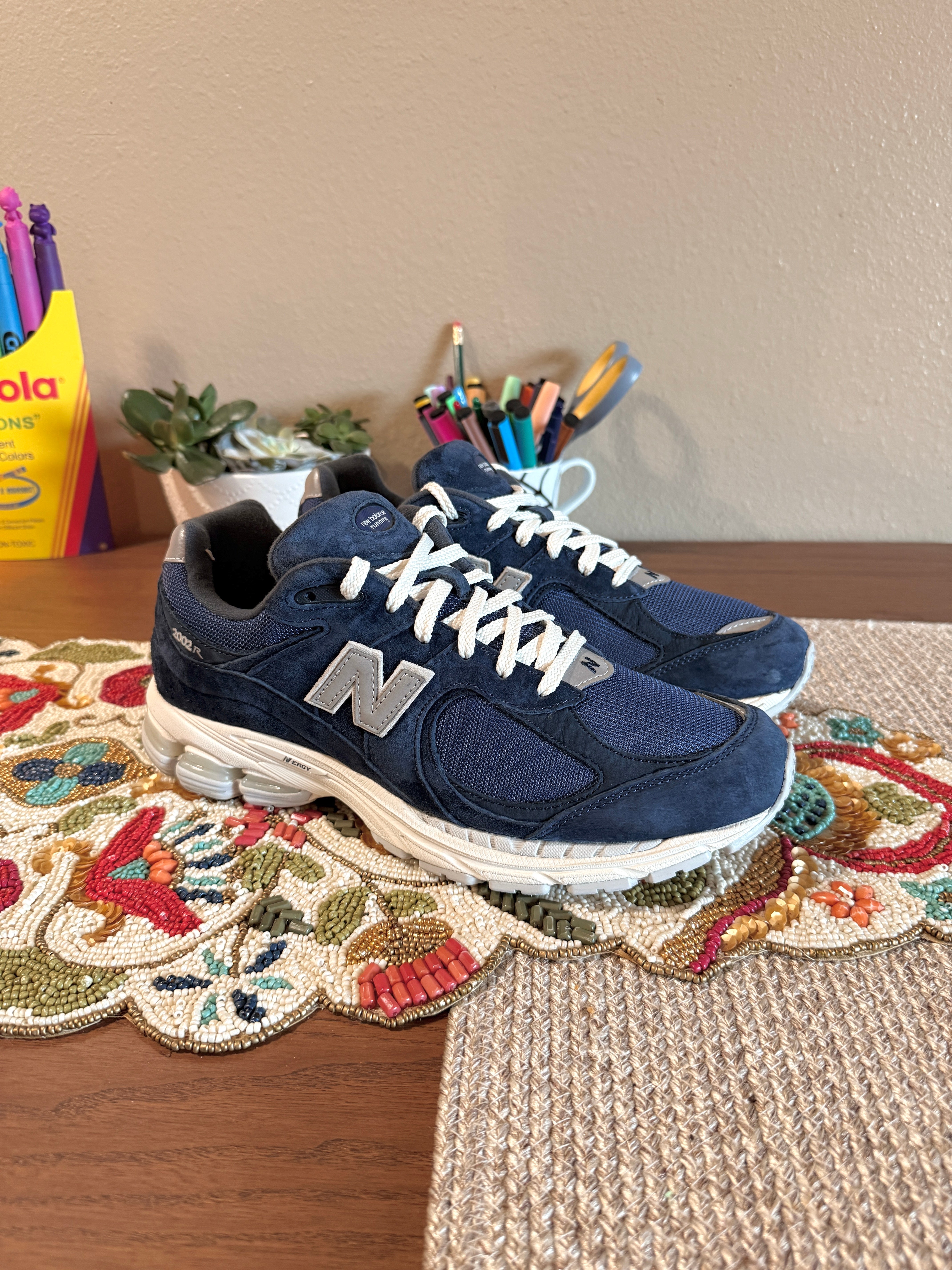 New Balance 2002R Navy / Grey Size 10 USED NO BOX