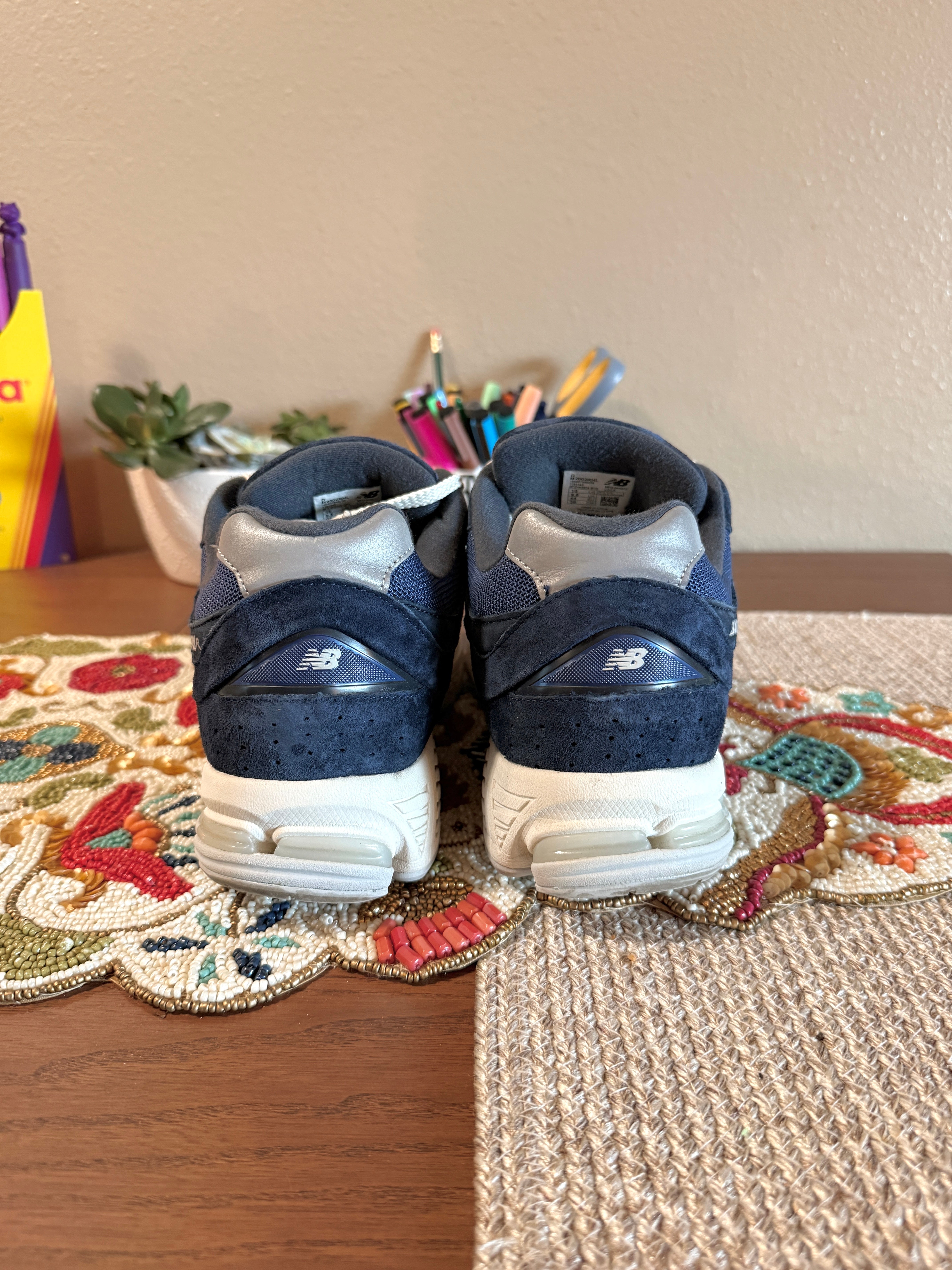 New Balance 2002R Navy / Grey Size 10 USED NO BOX