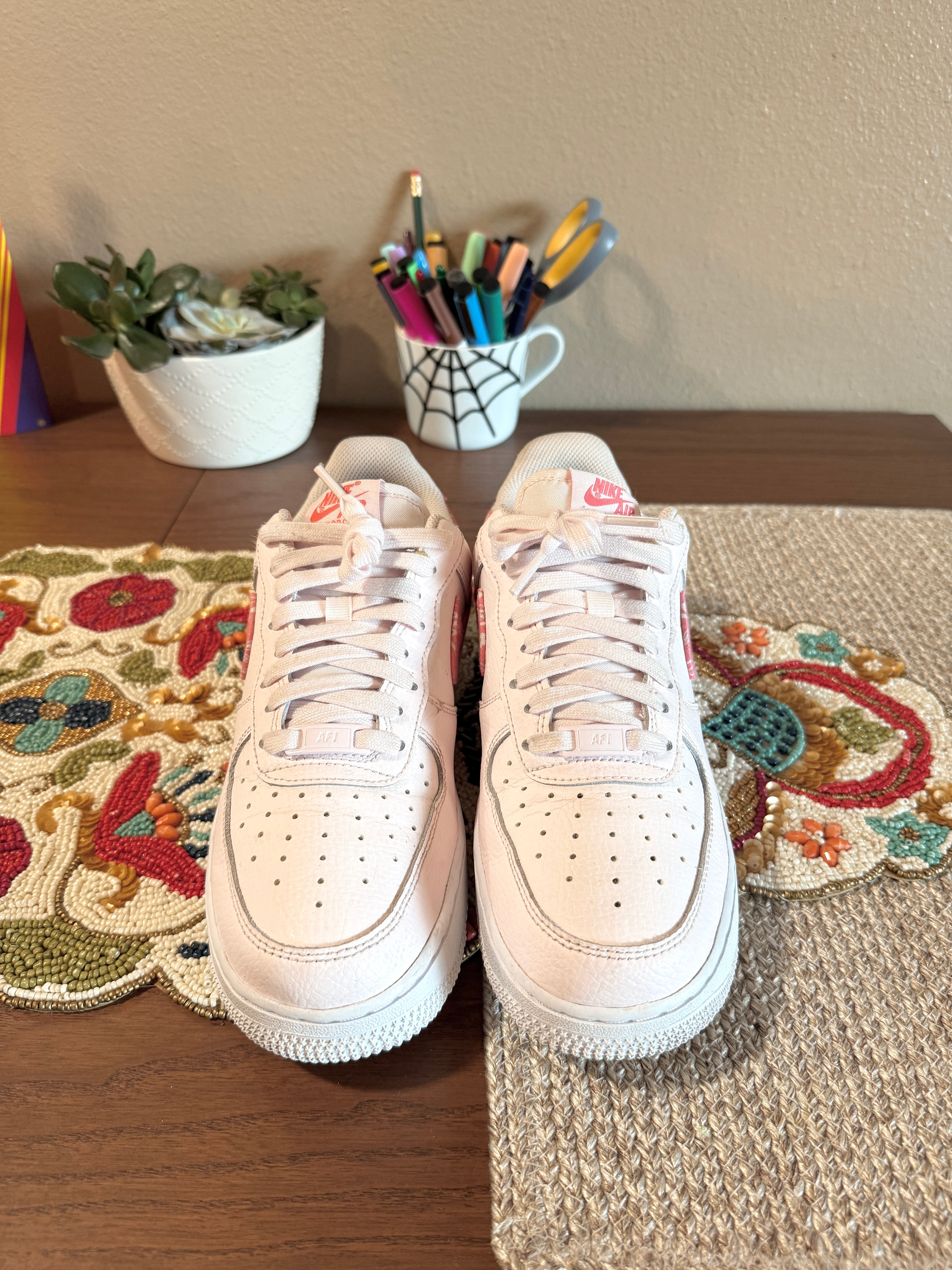 Nike Air Force 1 Low '07 Paisley Pack Pink (Women's) Size 9 USED NO BOX