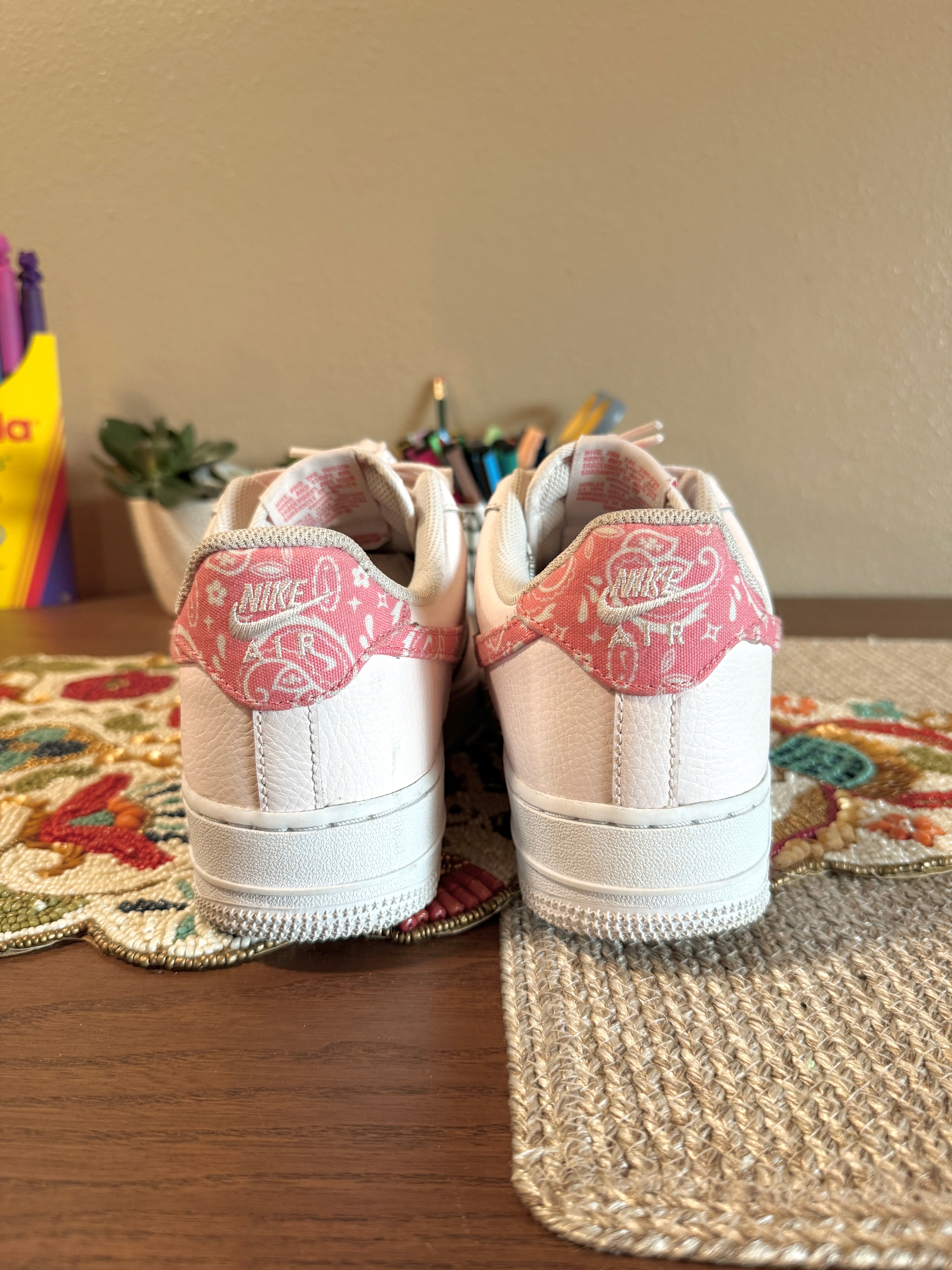 Nike Air Force 1 Low '07 Paisley Pack Pink (Women's) Size 9 USED NO BOX