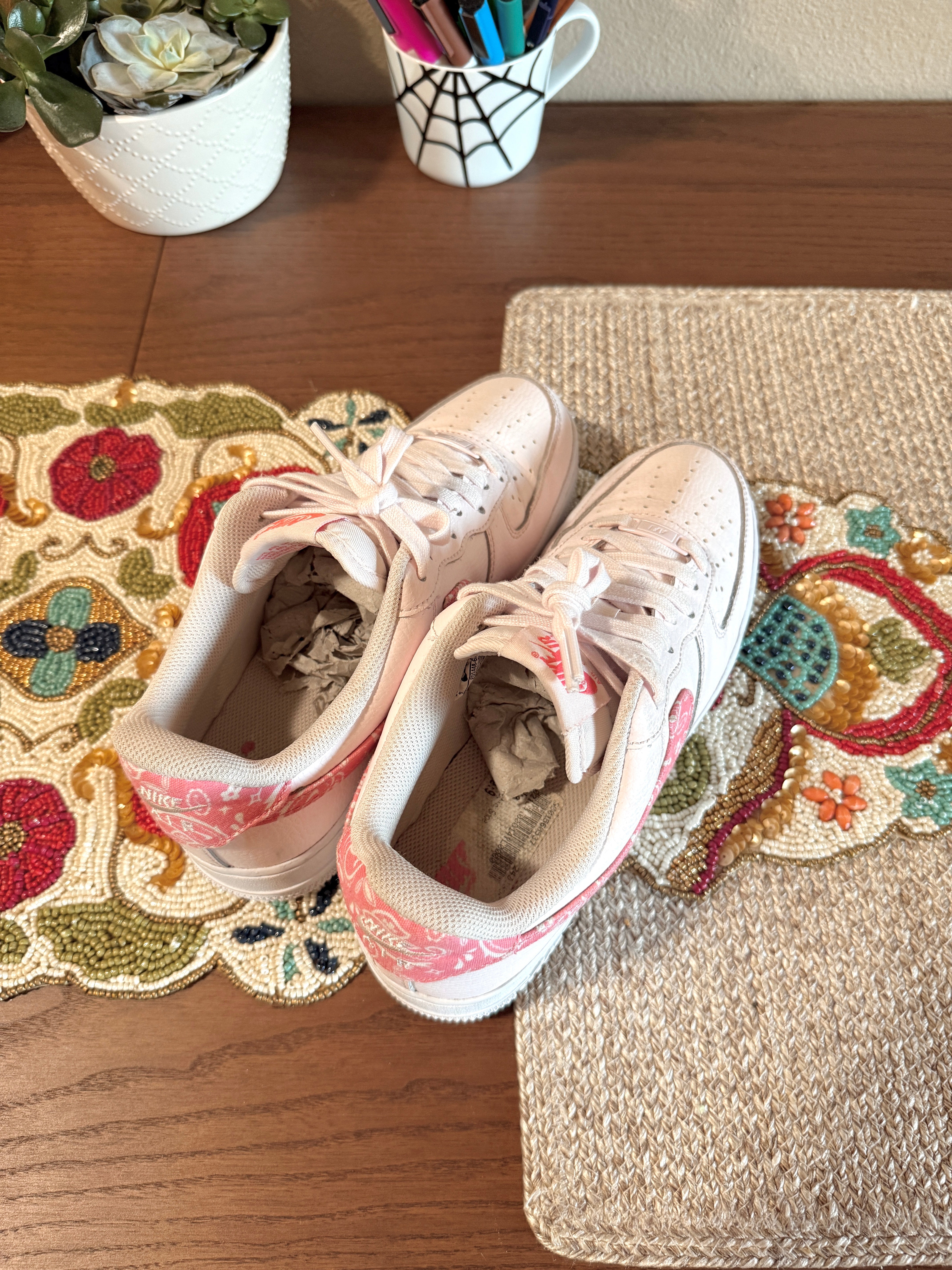 Nike Air Force 1 Low '07 Paisley Pack Pink (Women's) Size 9 USED NO BOX