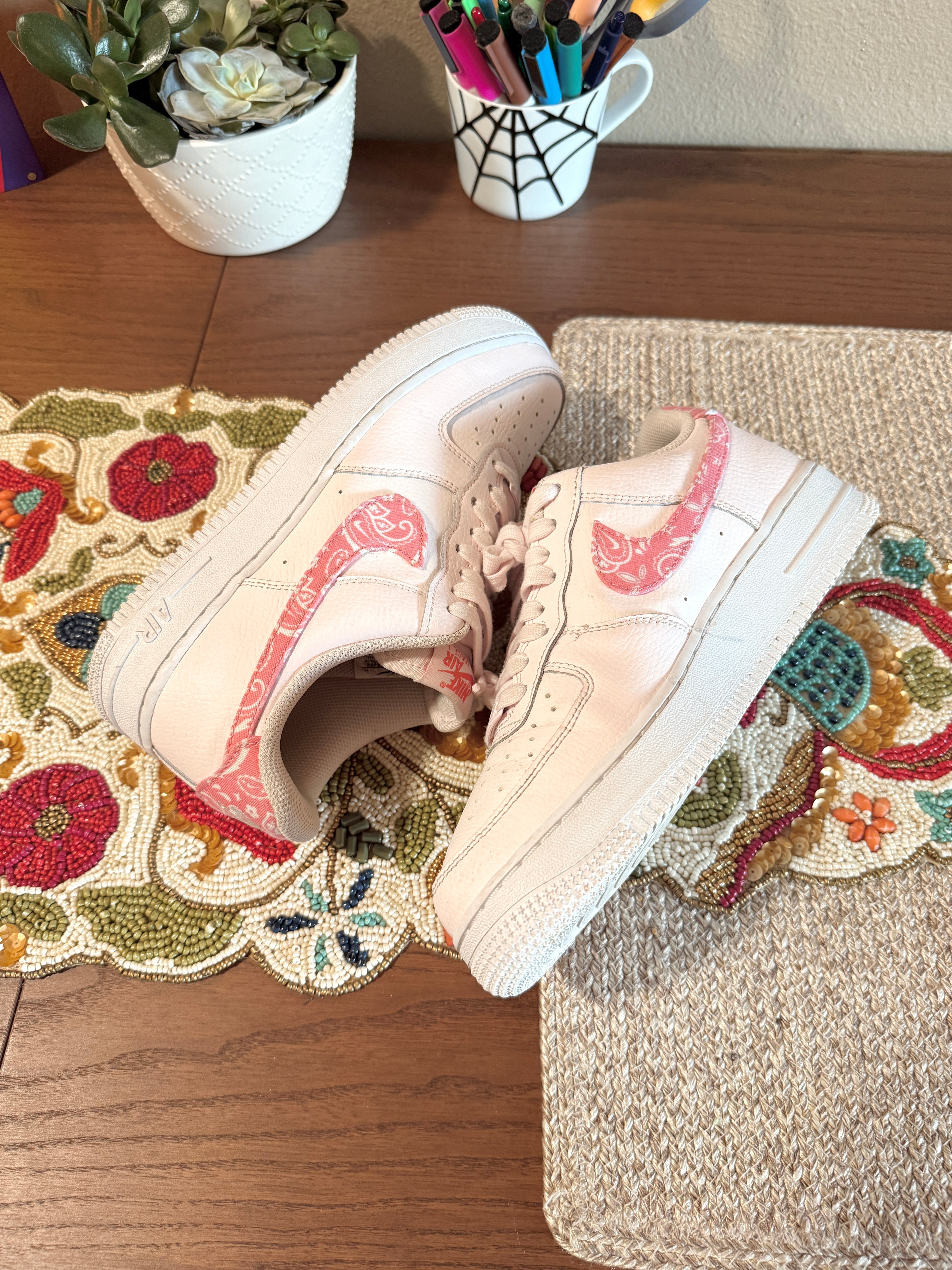 Nike Air Force 1 Low '07 Paisley Pack Pink (Women's) Size 9 USED NO BOX