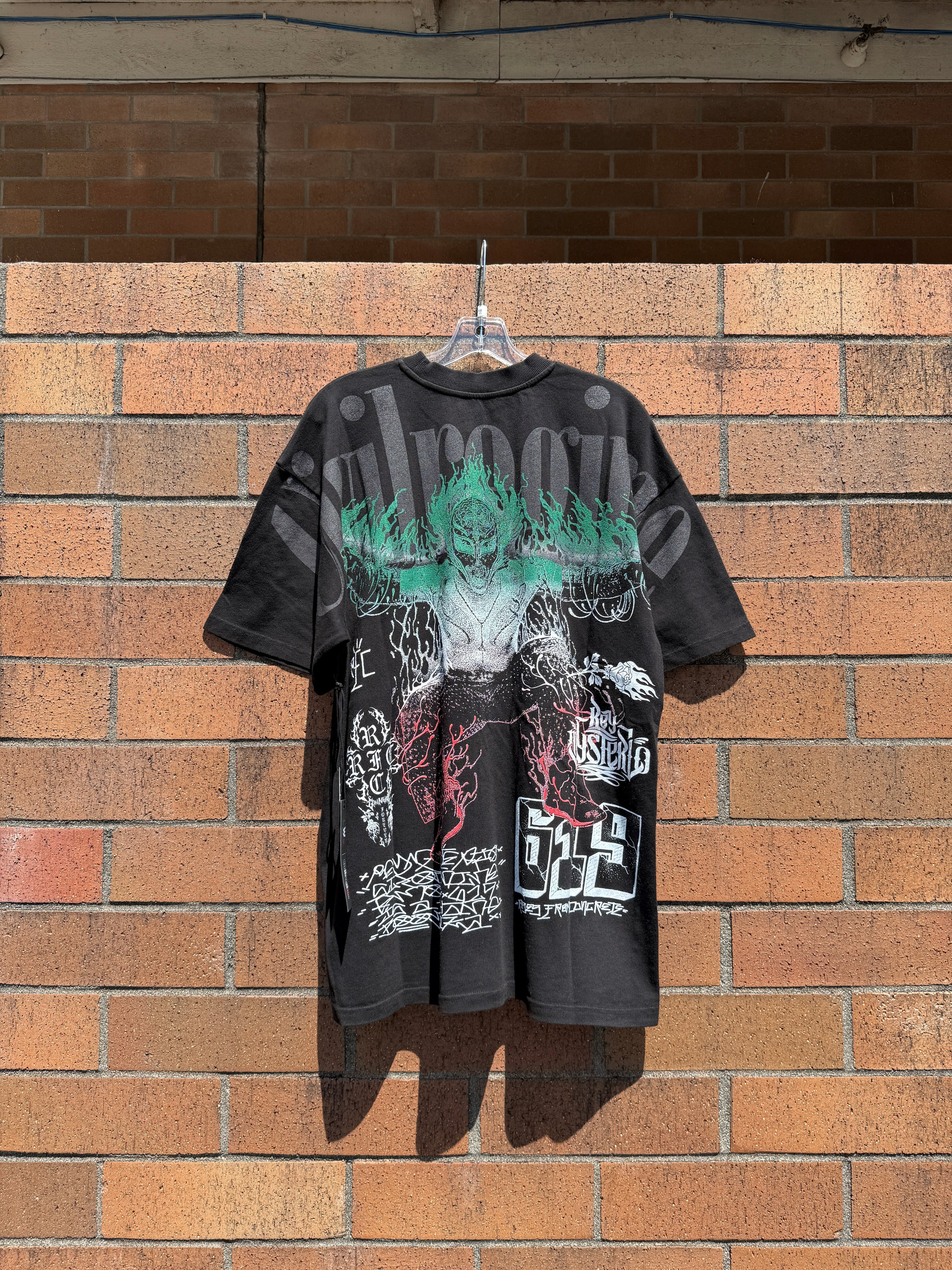 Civil Regime x WWE Sky High Rey Oversized Tee Black Size M