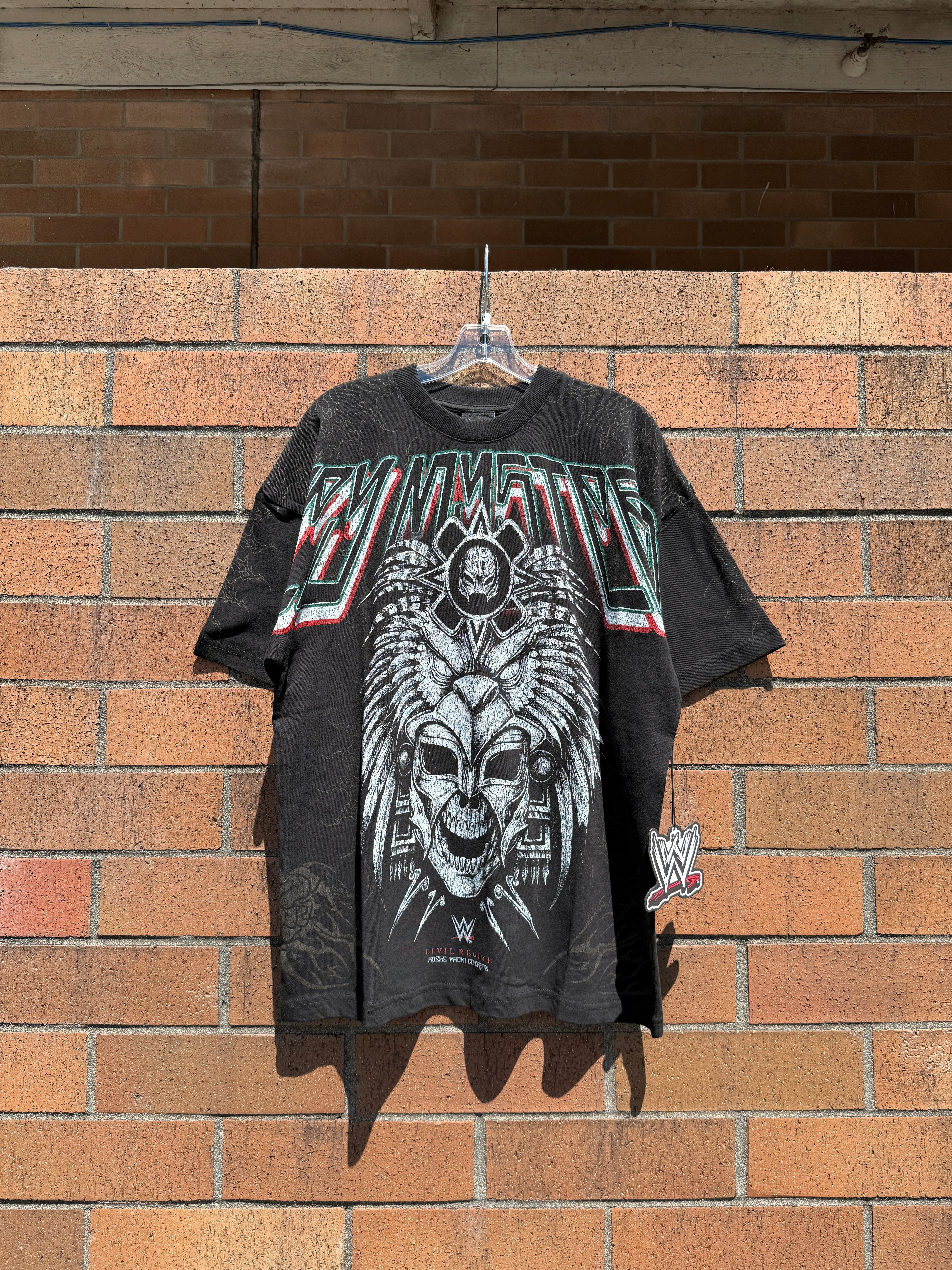 Civil Regime x WWE Rey Azteca Oversized Tee Black Size L