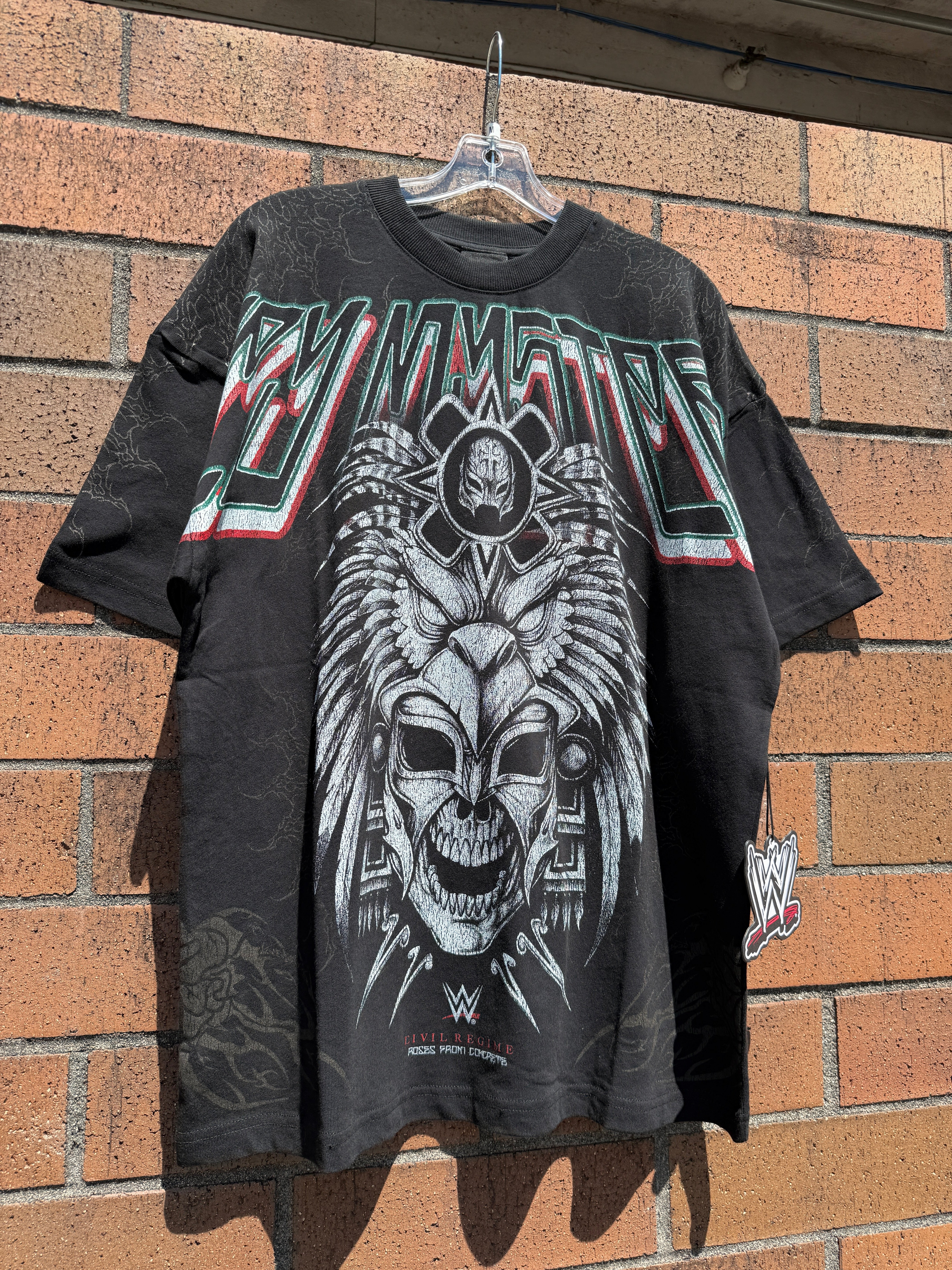 Civil Regime x WWE Rey Azteca Oversized Tee Black Size L