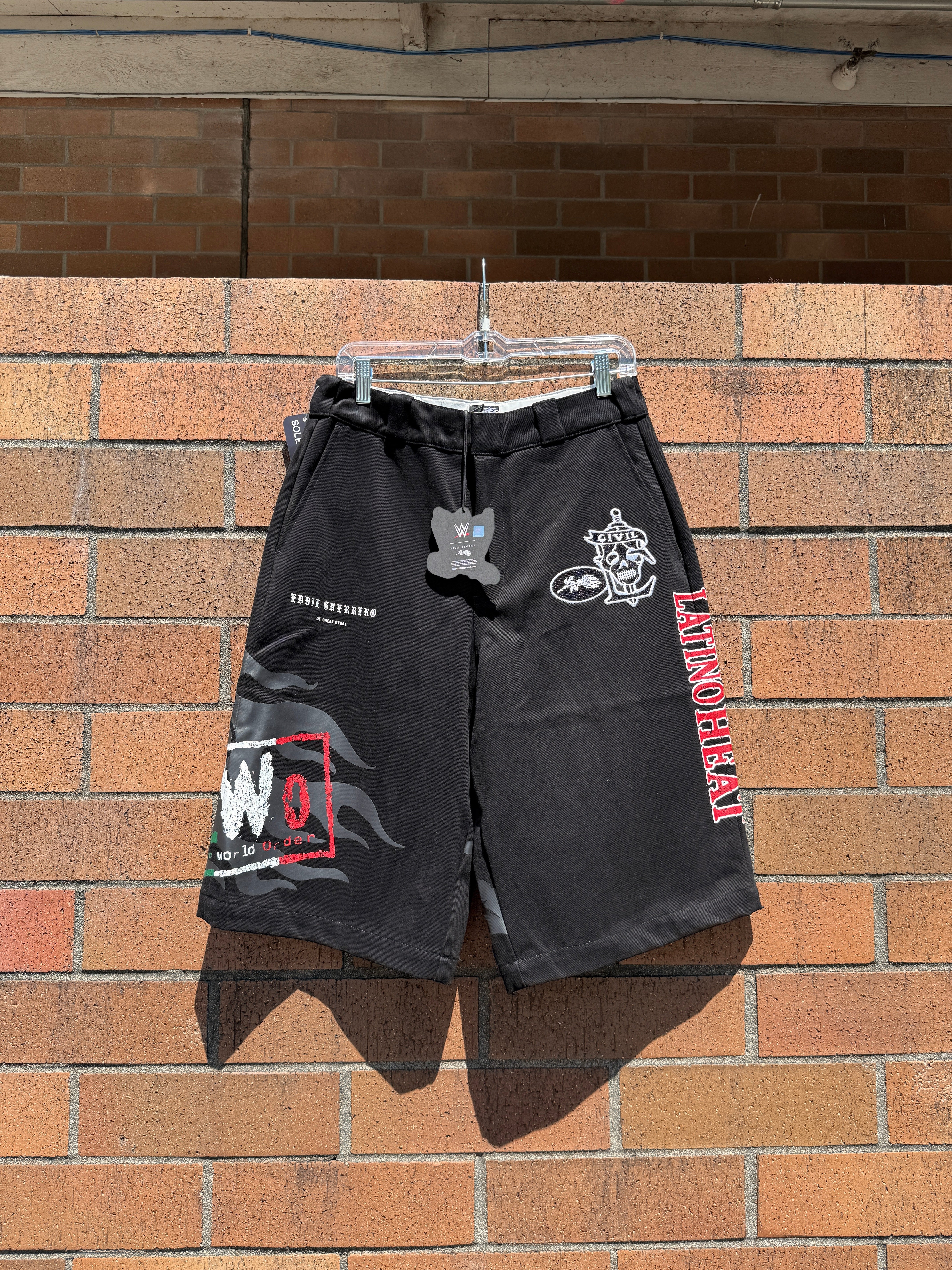 Civil Regime x WWE Latino Rose Garden Shorts Black Size 34