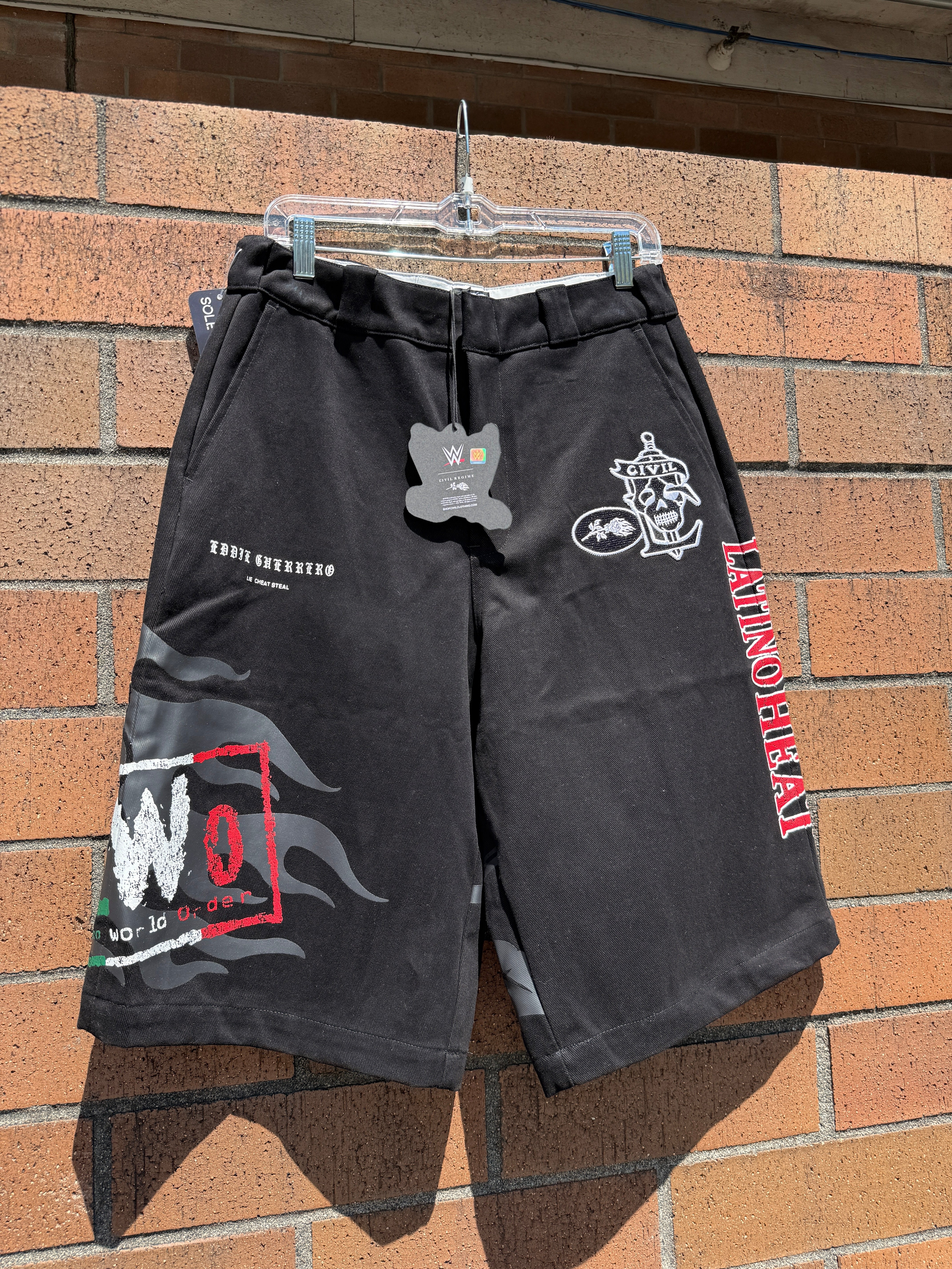 Civil Regime x WWE Latino Rose Garden Shorts Black Size 34