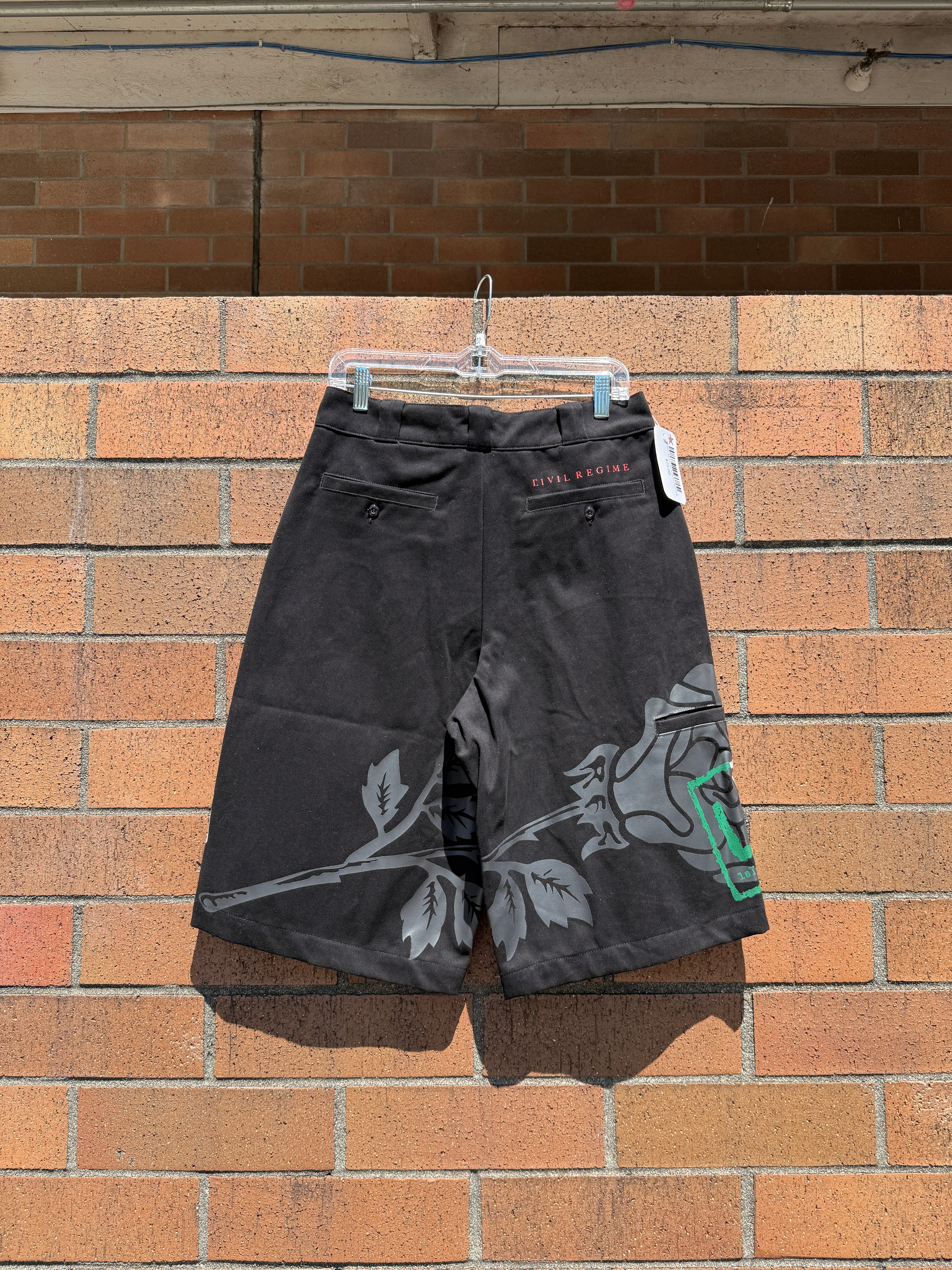 Civil Regime x WWE Latino Rose Garden Shorts Black Size 30