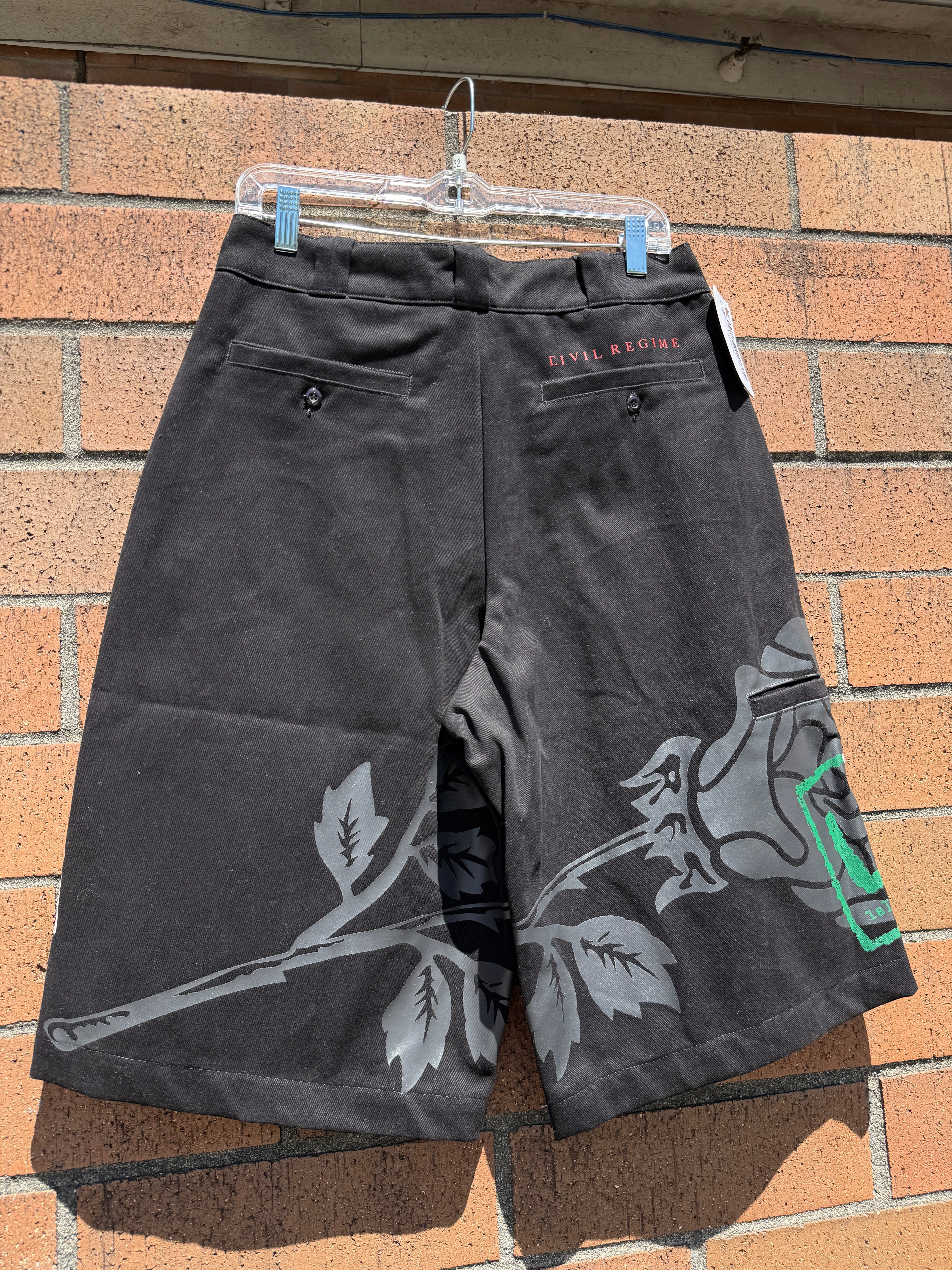 Civil Regime x WWE Latino Rose Garden Shorts Black Size 30