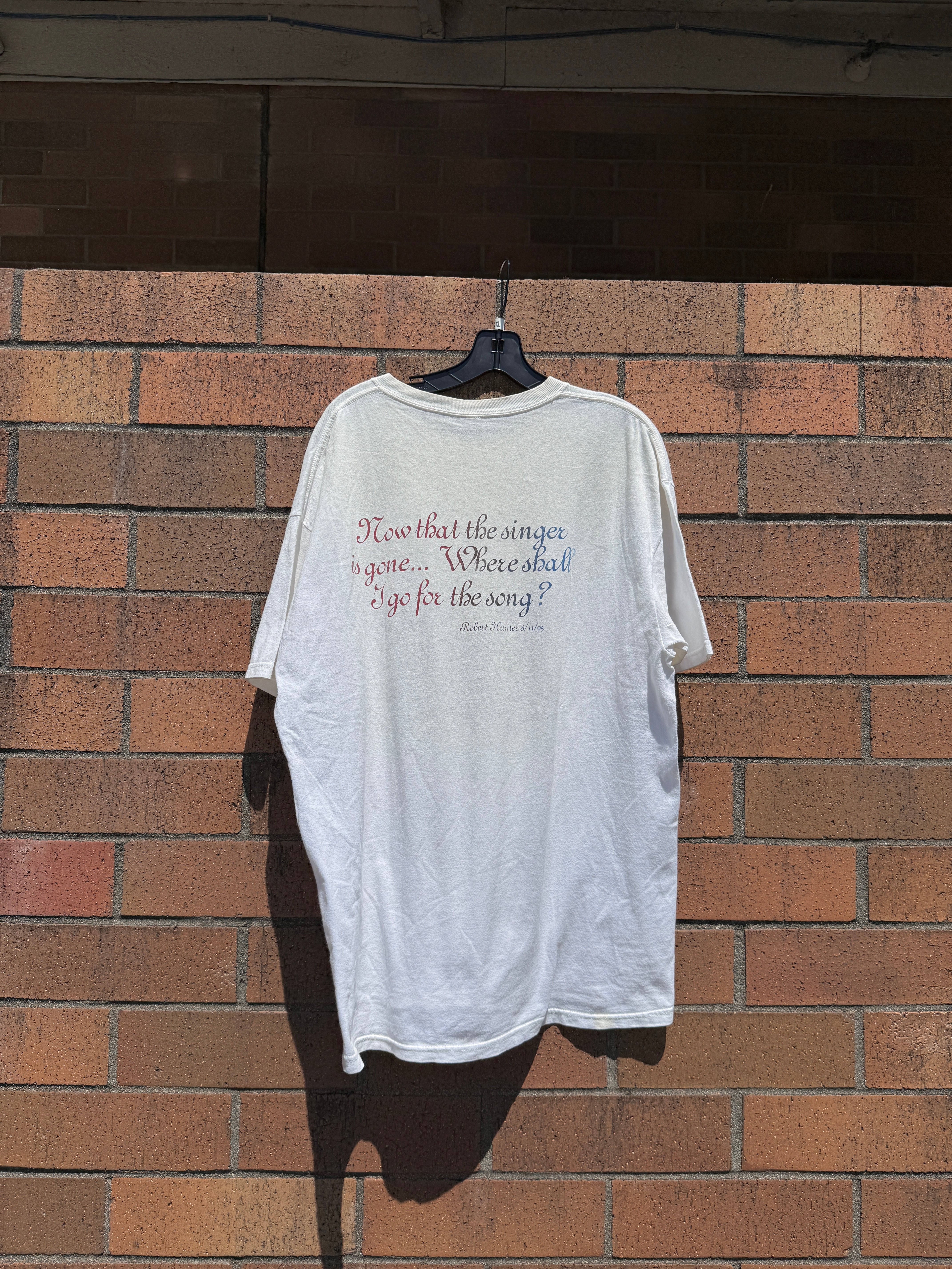Y2K Jerry Garcia The Singer is Gone Grateful Dead Tee Size XL
