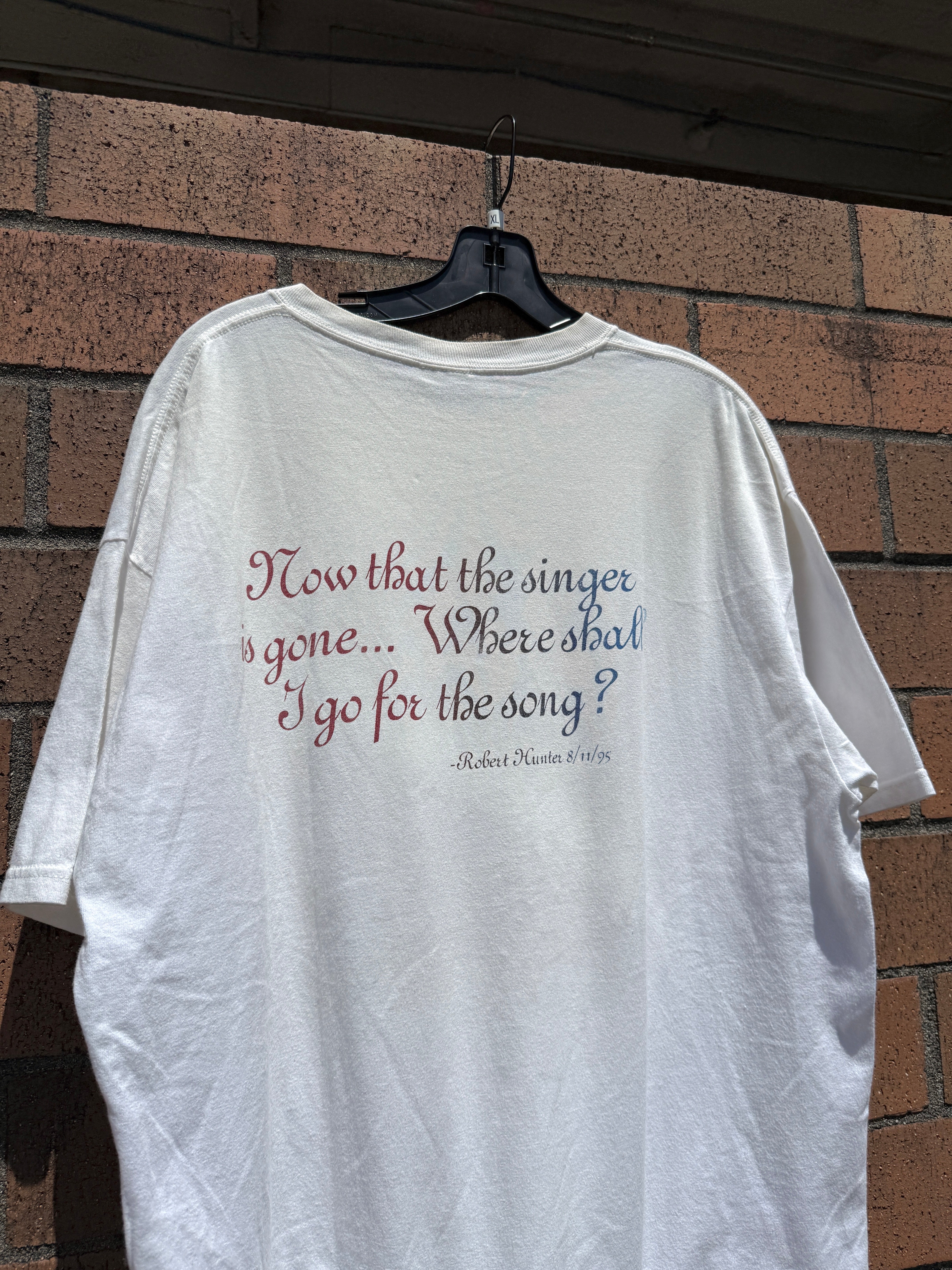 Y2K Jerry Garcia The Singer is Gone Grateful Dead Tee Size XL