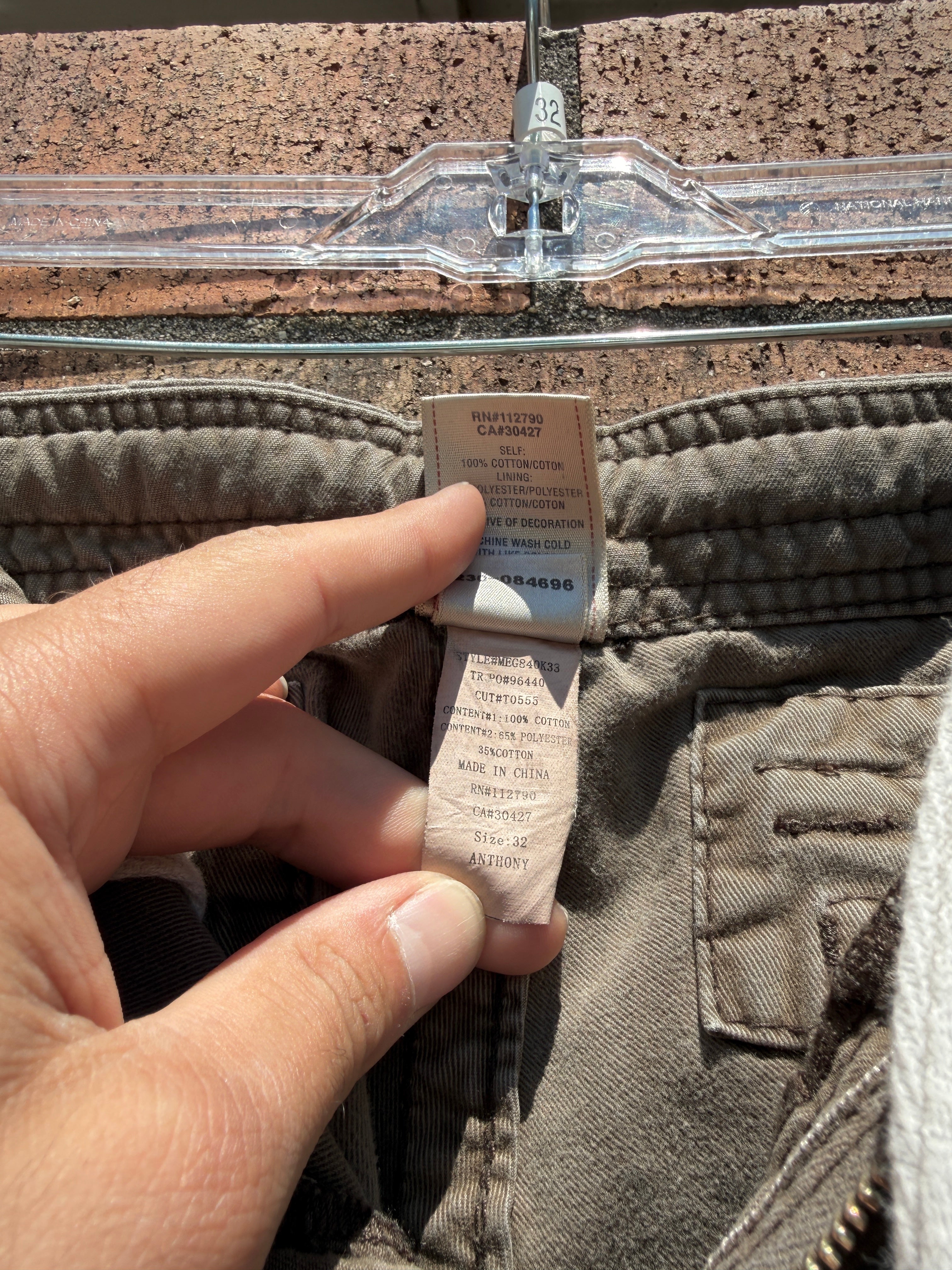 True Religion Olive Green Anthony Cargo Pants Size 32