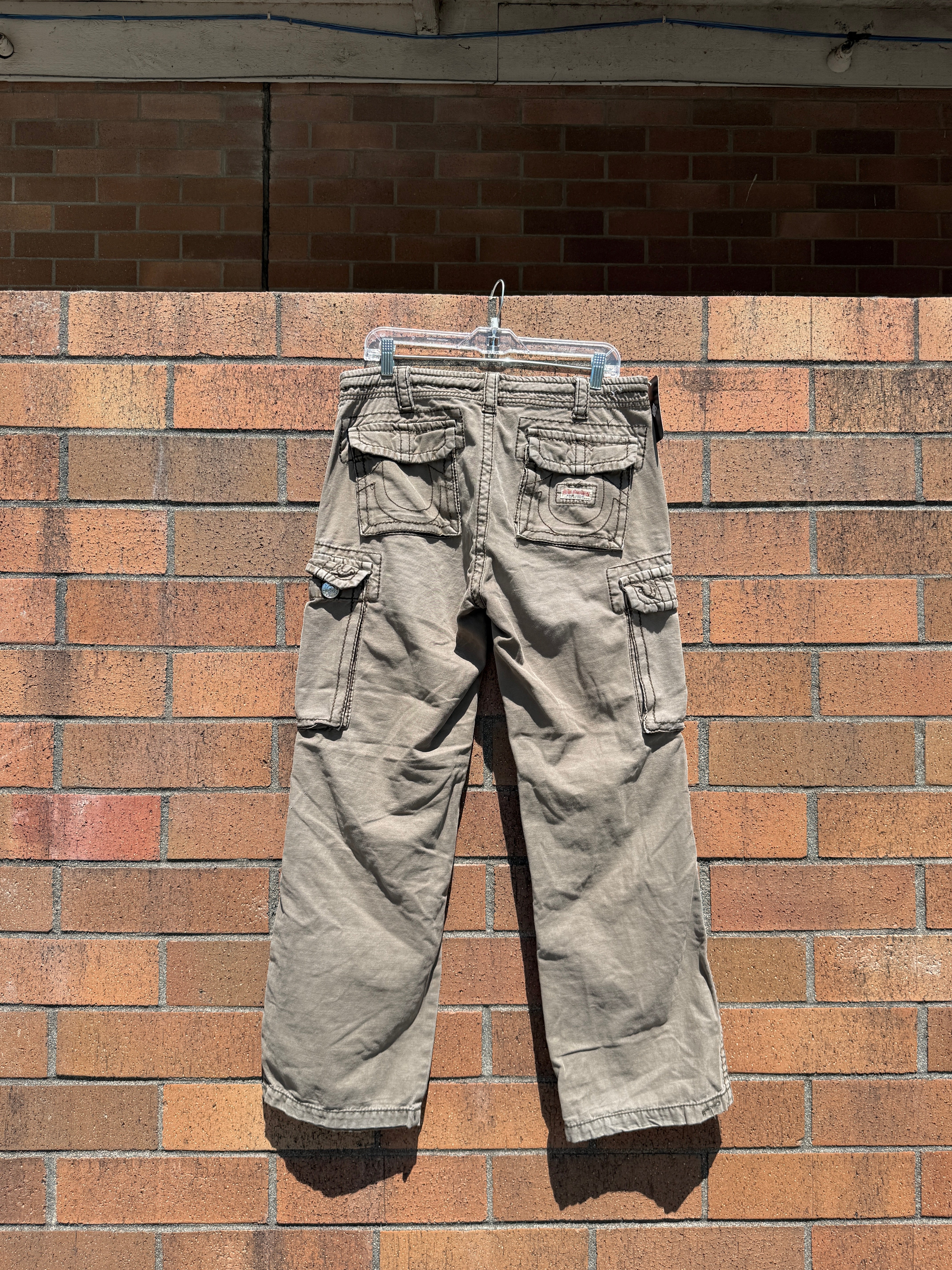 True Religion Olive Green Anthony Cargo Pants Size 32