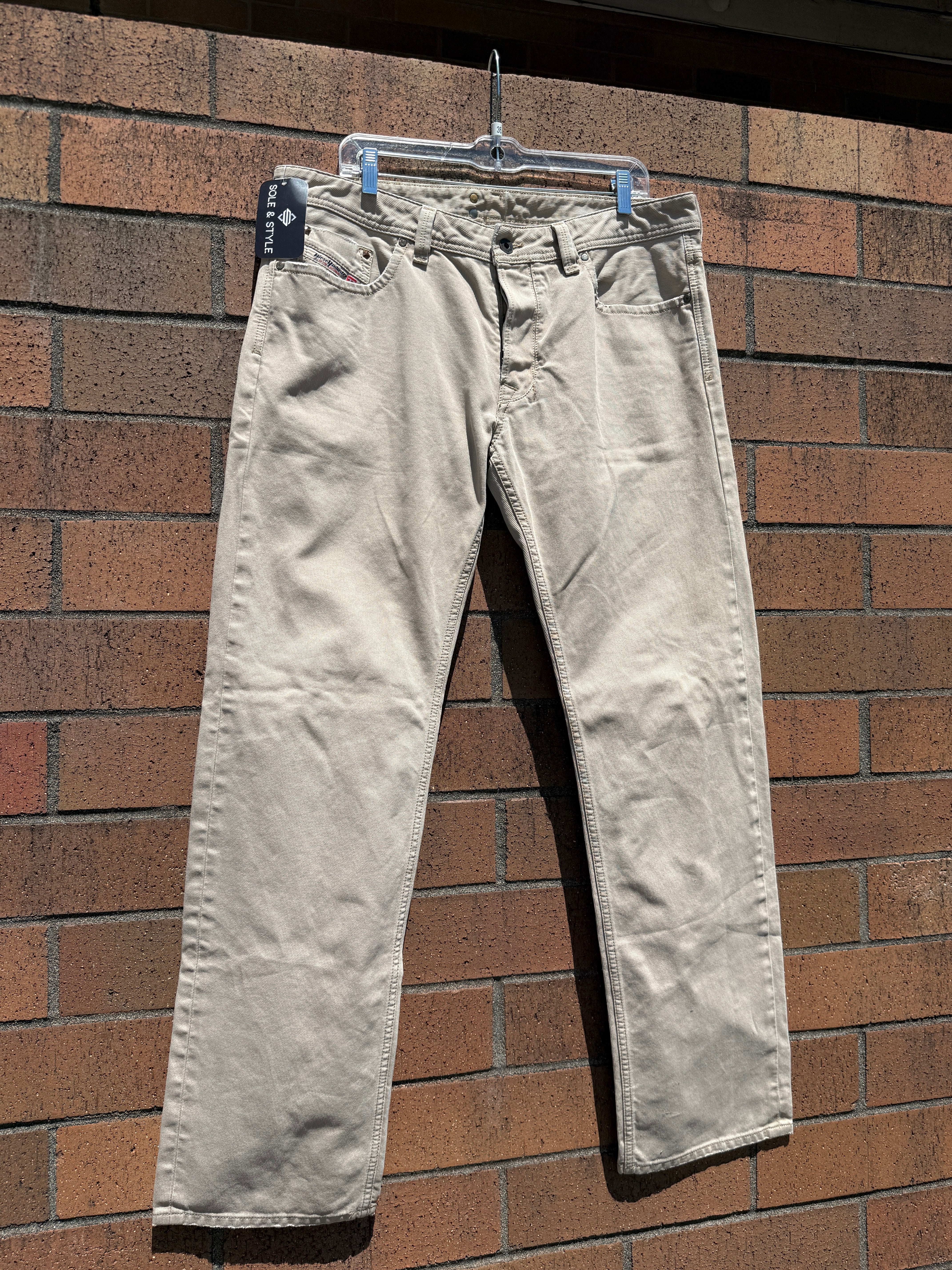 Y2K Diesel Larkee Beige Denim Jeans Size 36