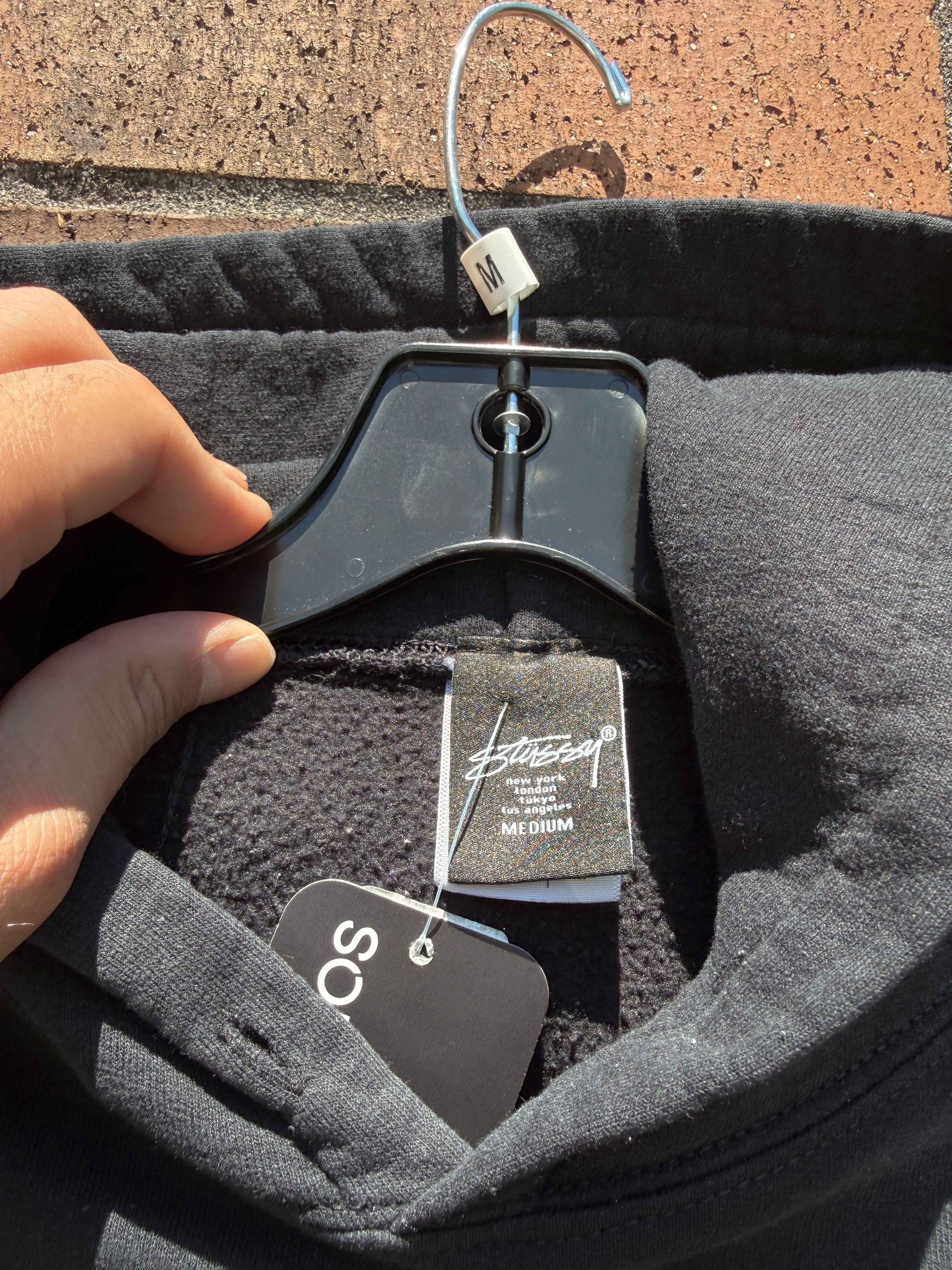 Y2K Stussy 8 Ball Hoodie Black Size M