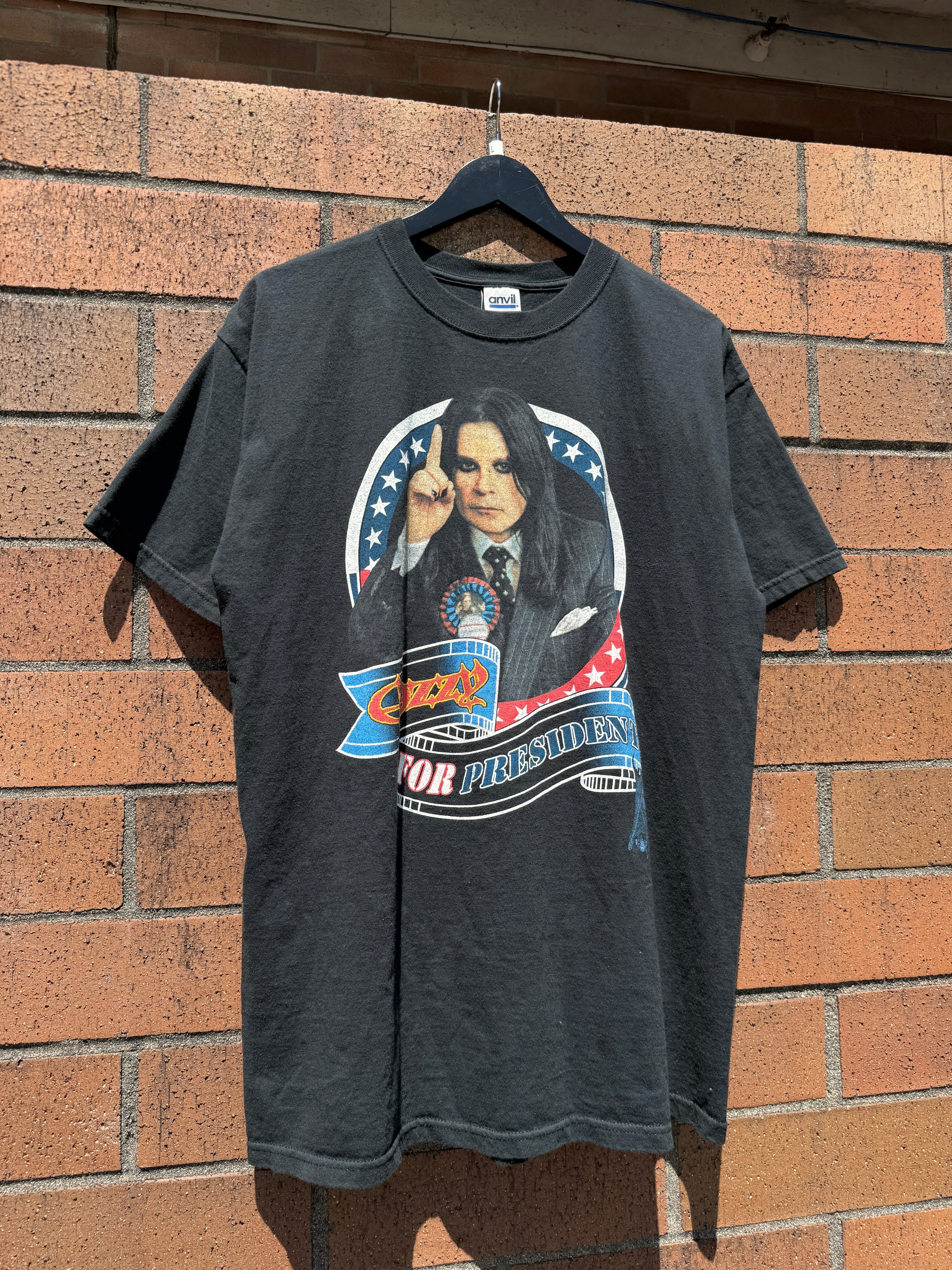 2004 Ozzfest Ozzy for President Tee Size L