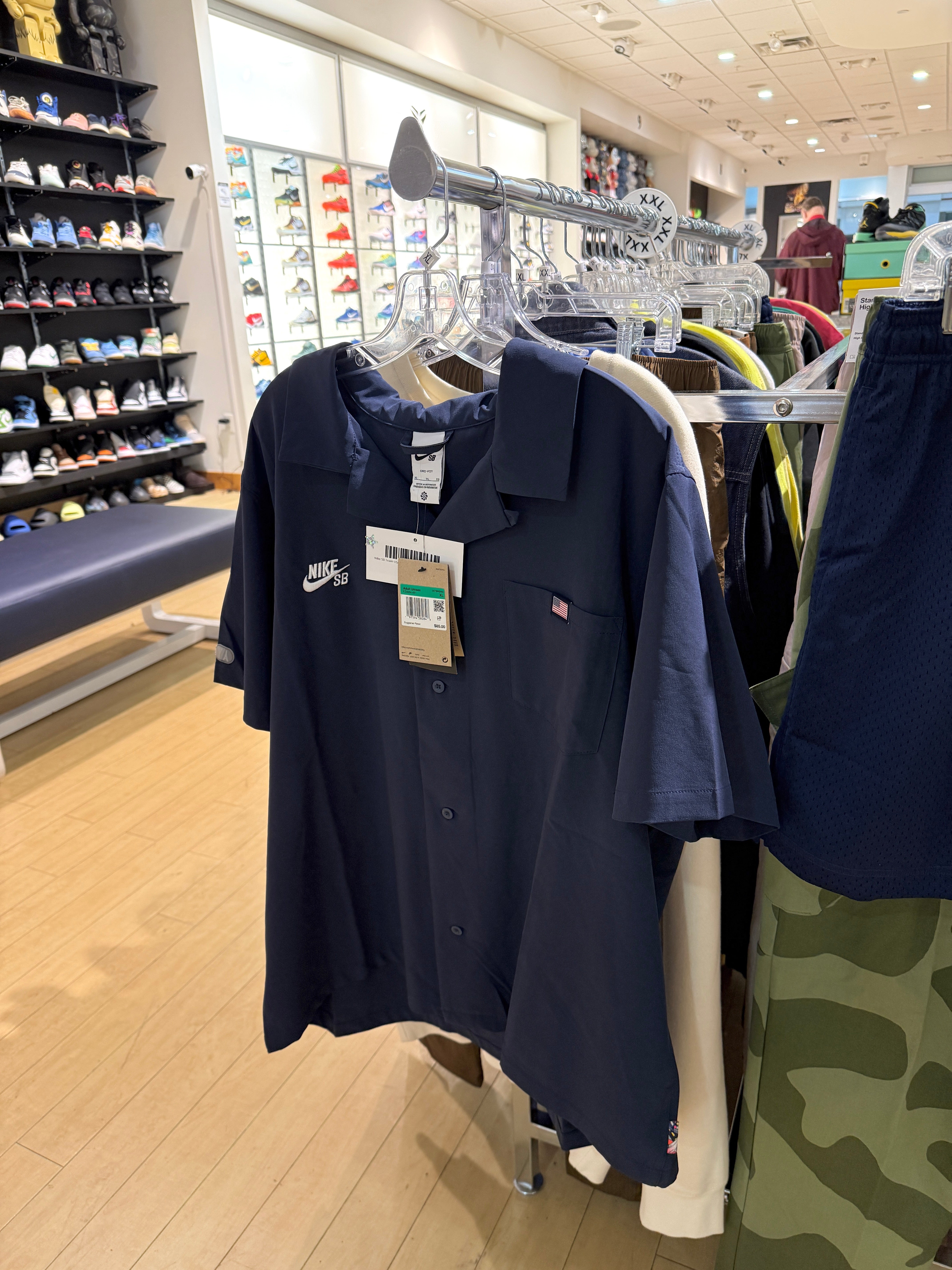 Nike SB Team USA Olympics S/S Bowler Shirt Navy Sz XL