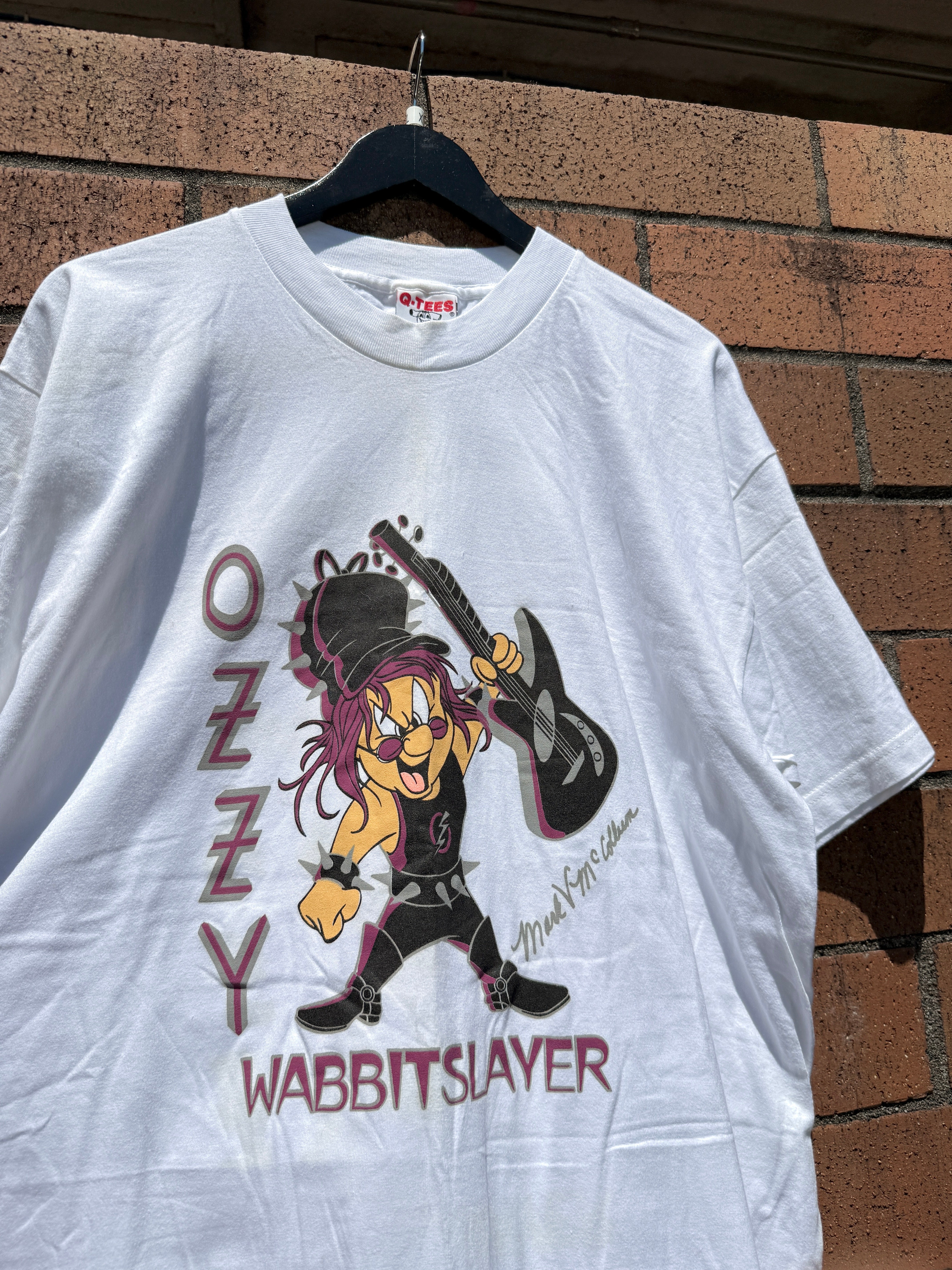 90s Wabbit Slayer Ozzy Osbourne Elmer Fudd Tee Size XL