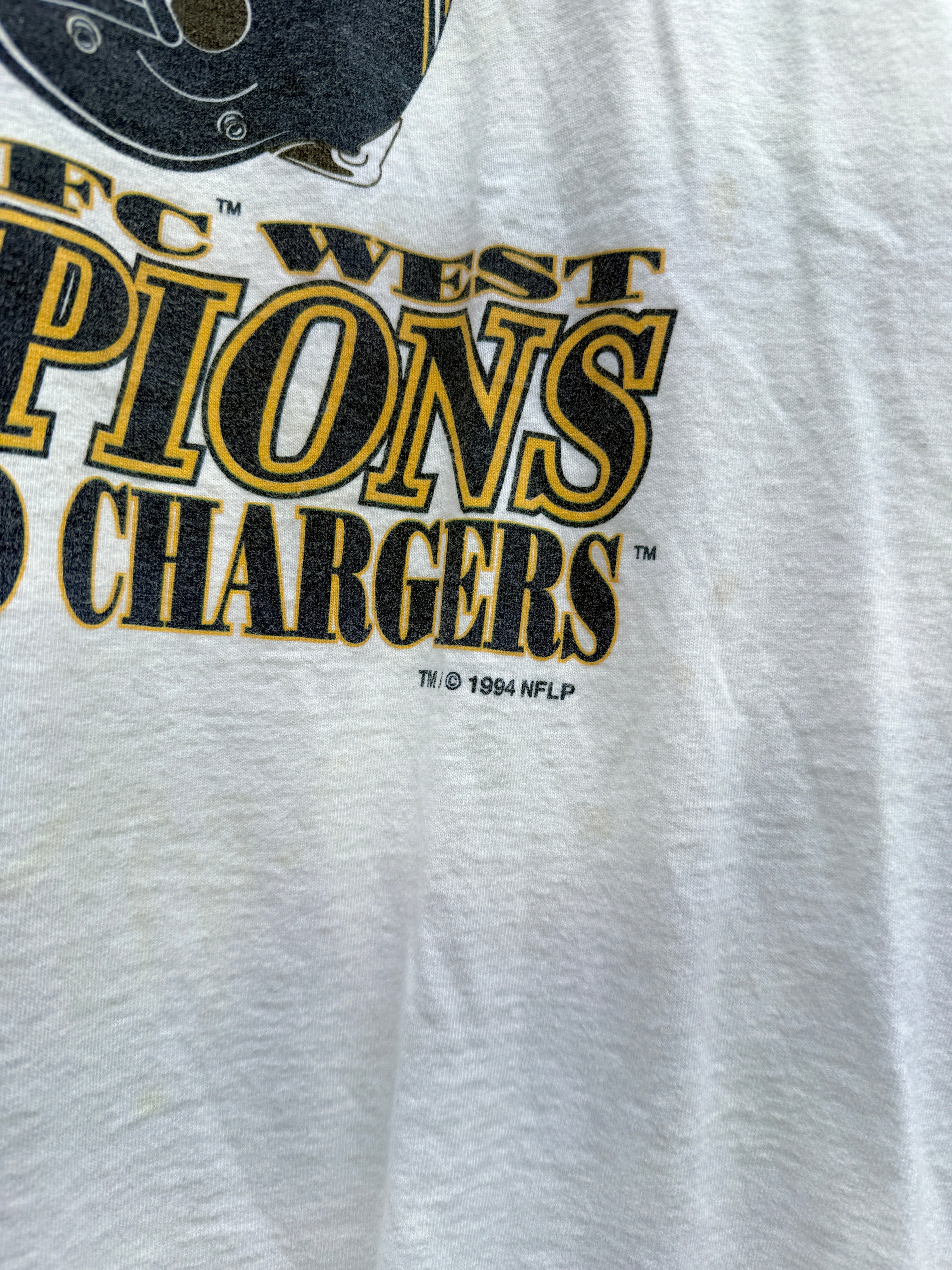 1994 Chargers High Boltage AFC West Champs Tee Size L