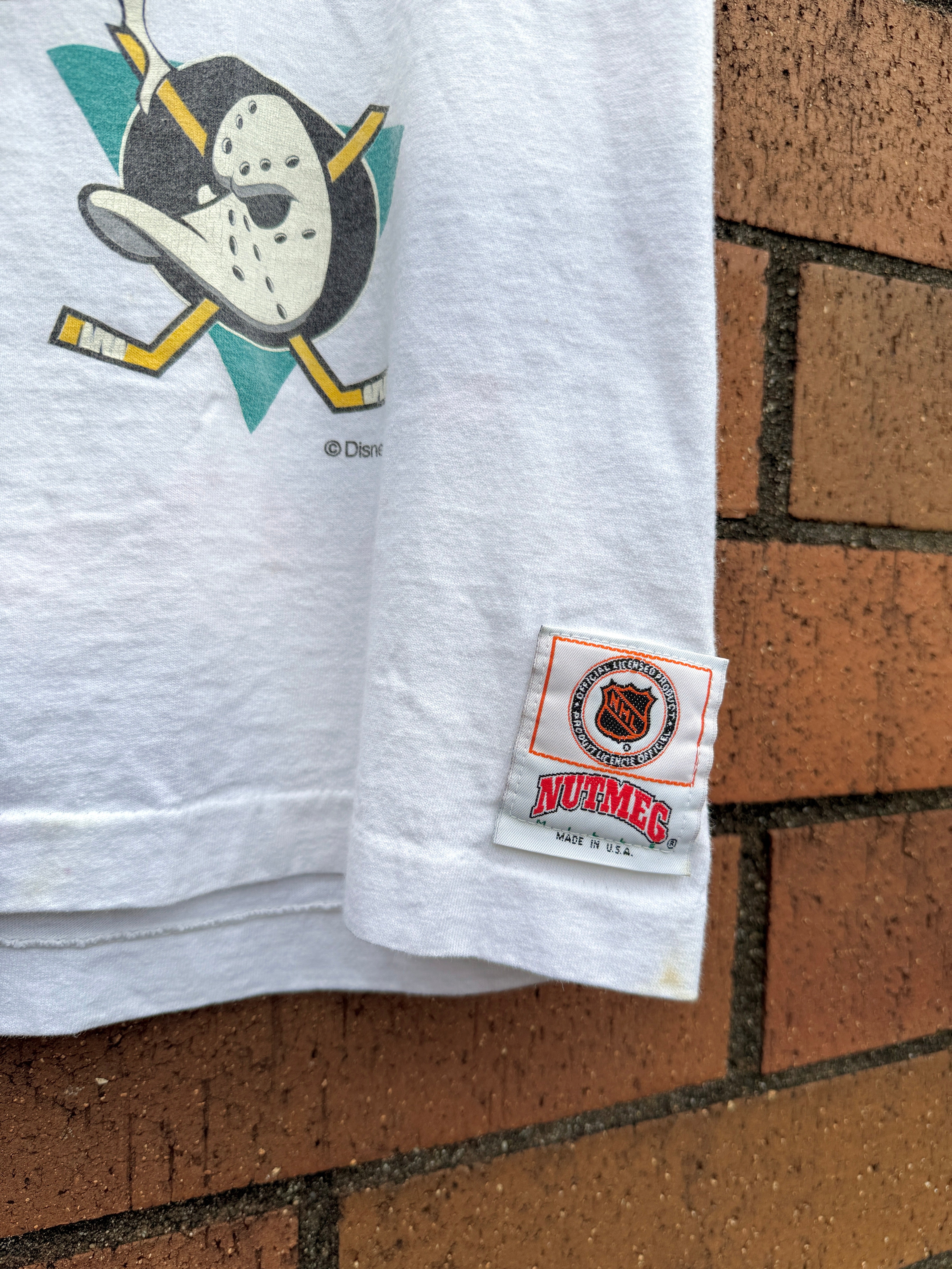 90s Anaheim Mighty Ducks Break Thru Nutmeg Tee Size L