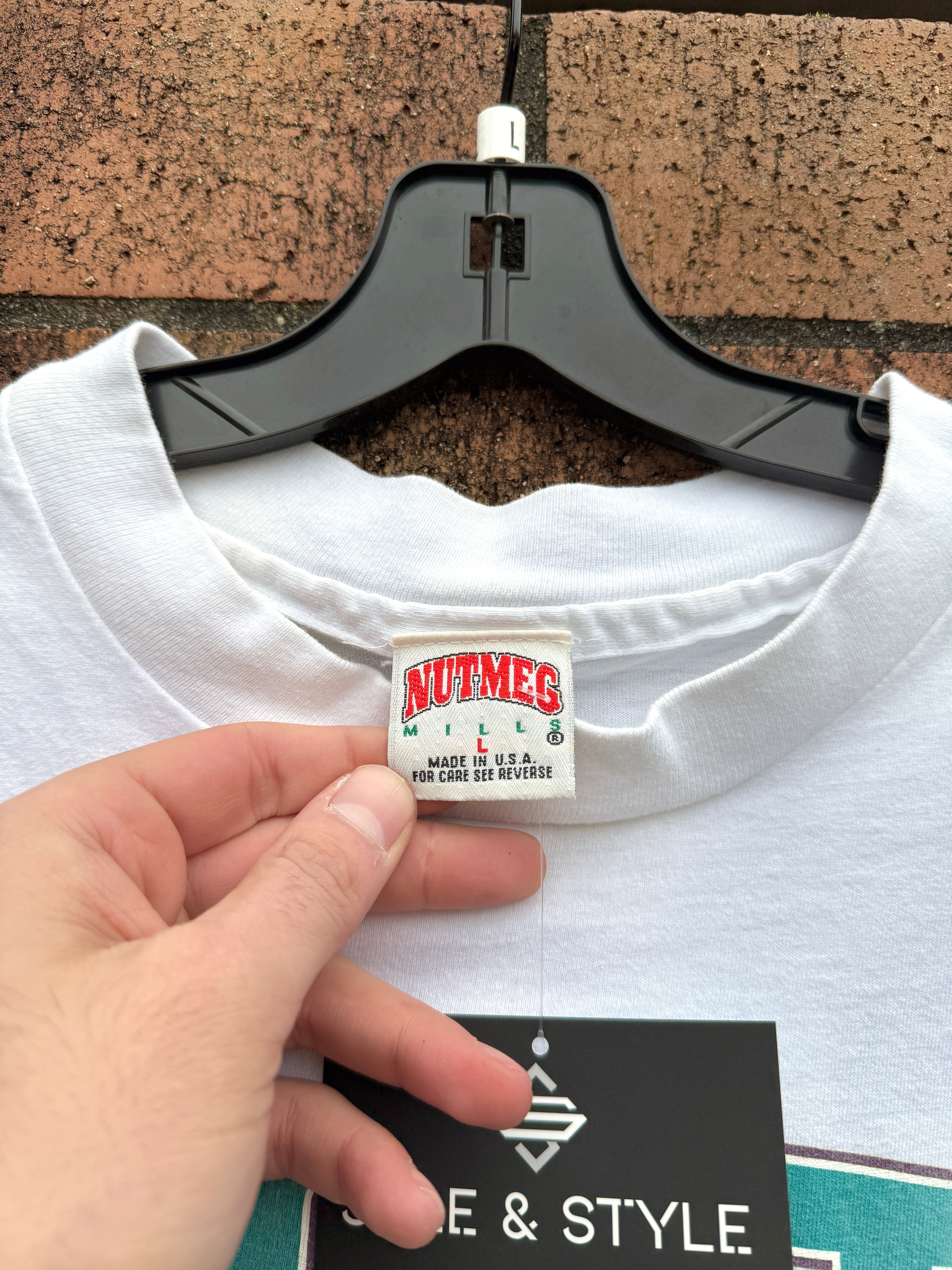 90s Anaheim Mighty Ducks Break Thru Nutmeg Tee Size L