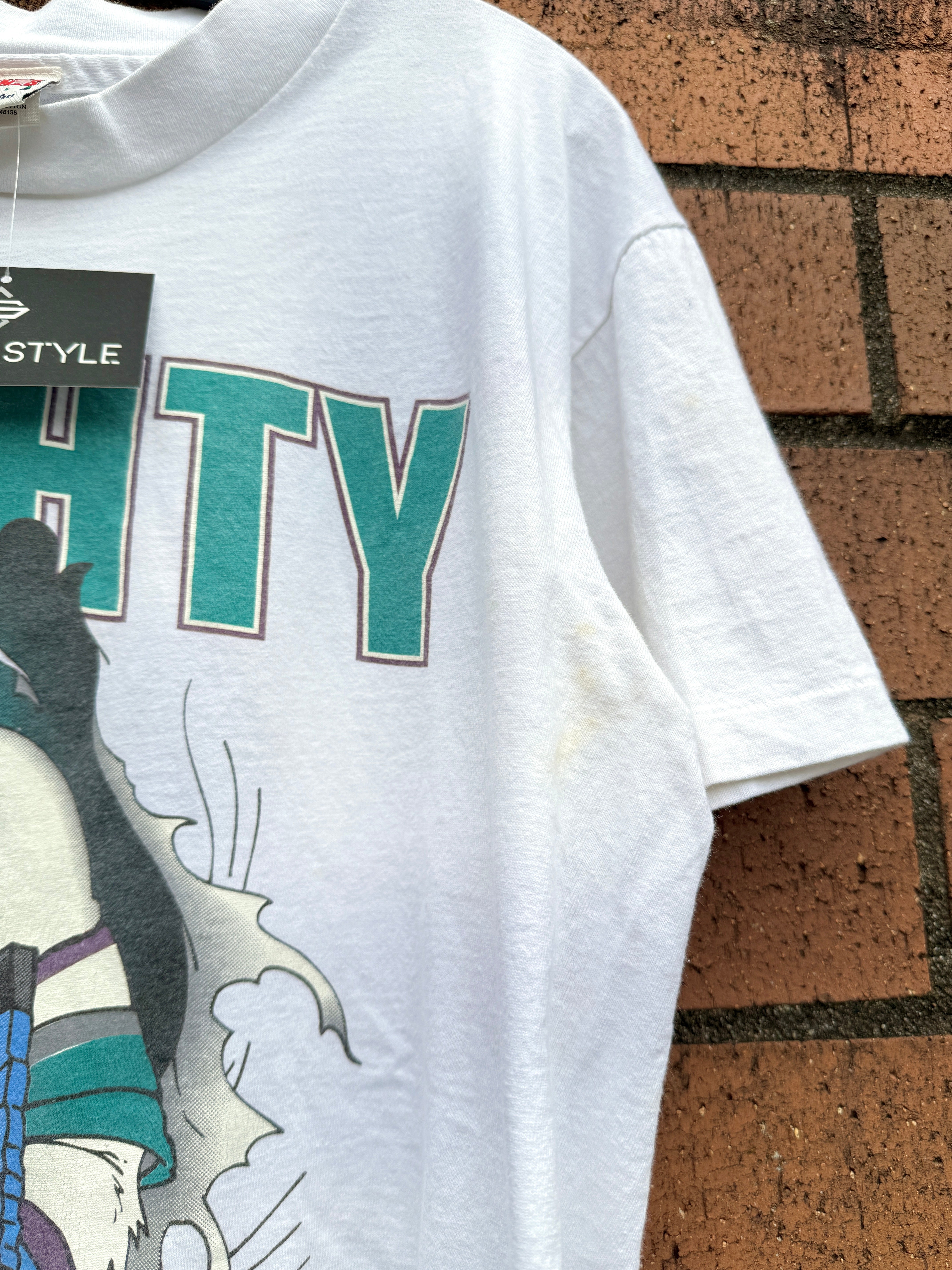 90s Anaheim Mighty Ducks Break Thru Nutmeg Tee Size L