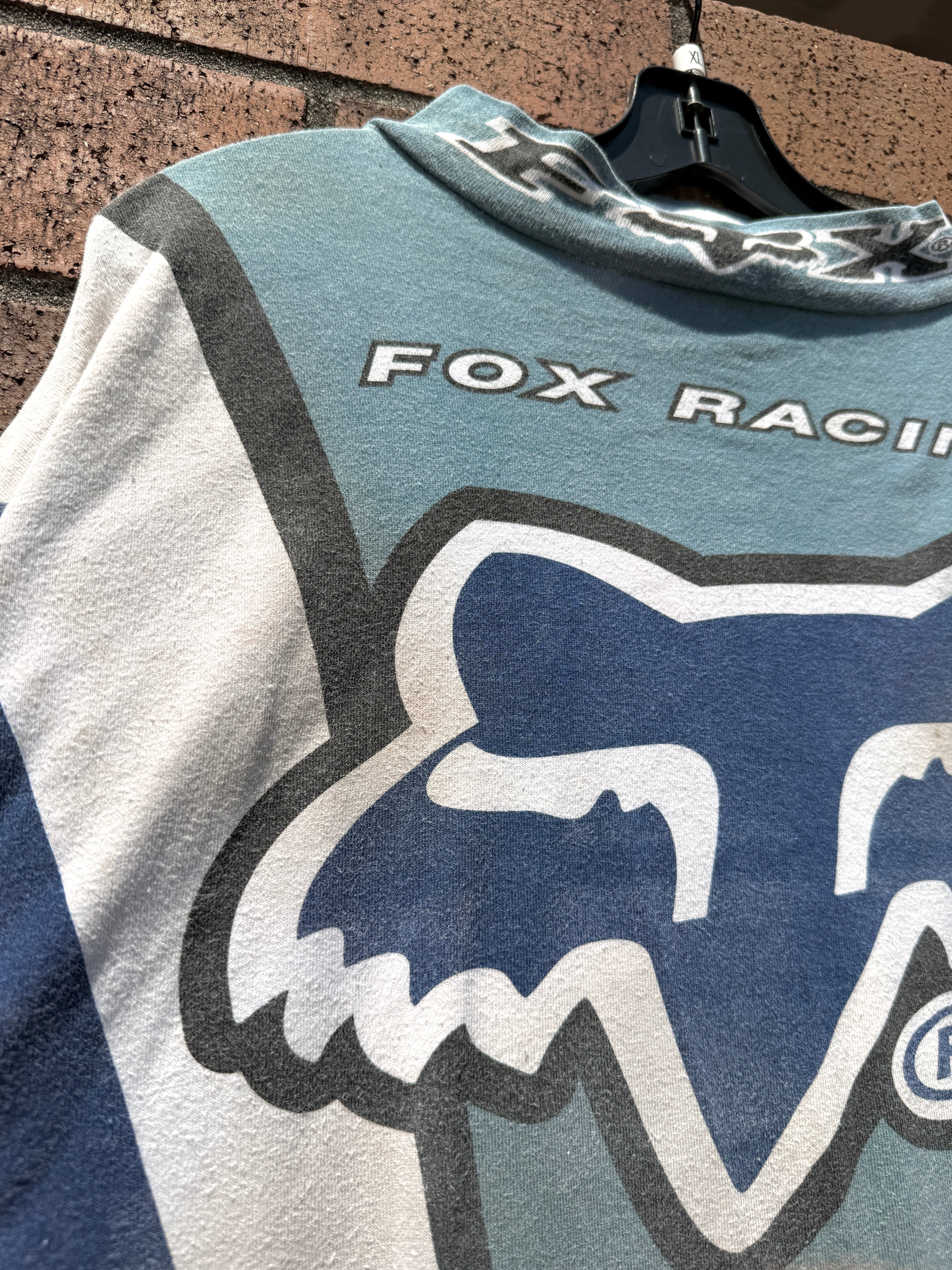 1996 Fox Racing Blue RS Moto Jersey Size XL