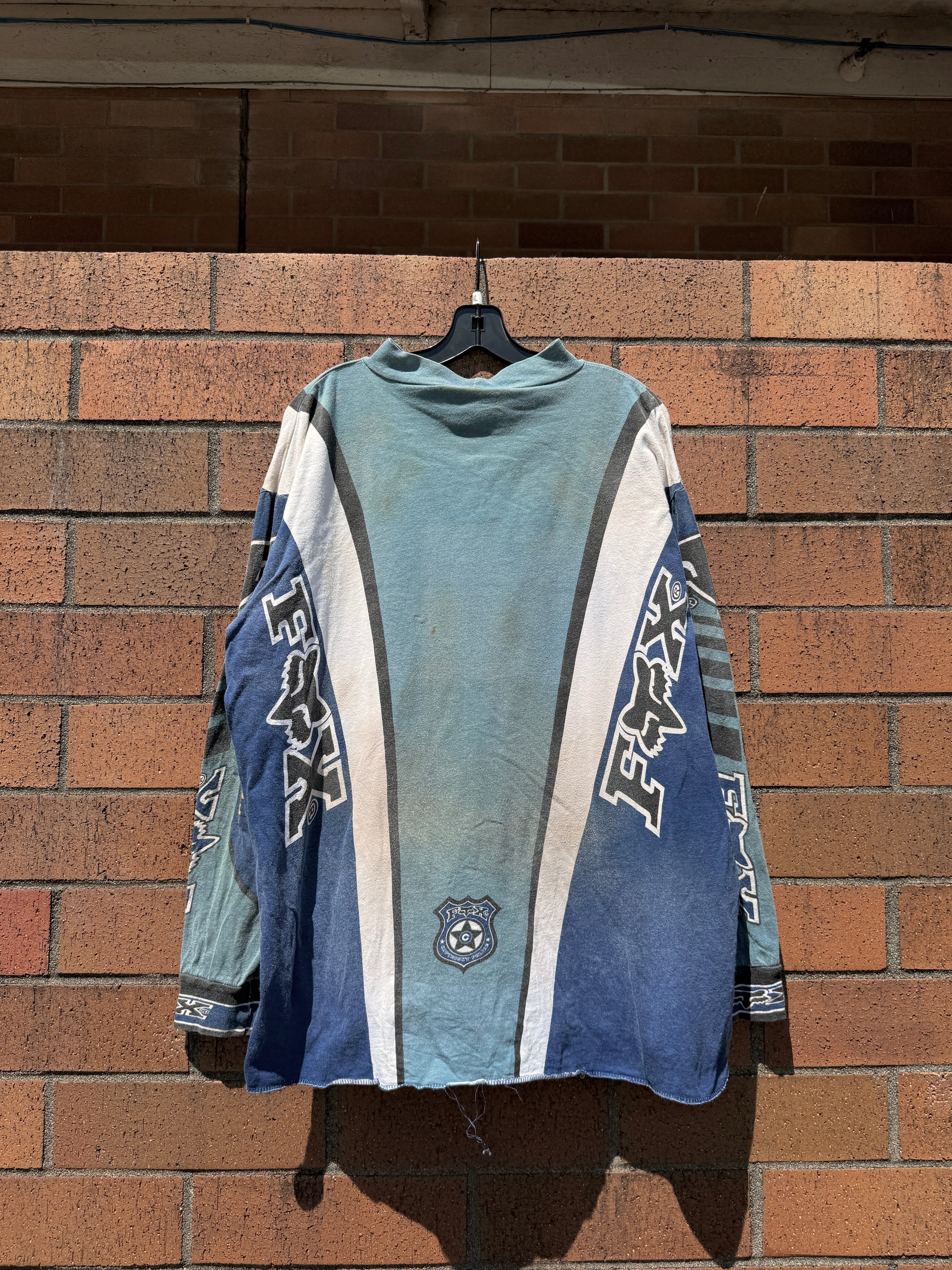 1996 Fox Racing Blue RS Moto Jersey Size XL