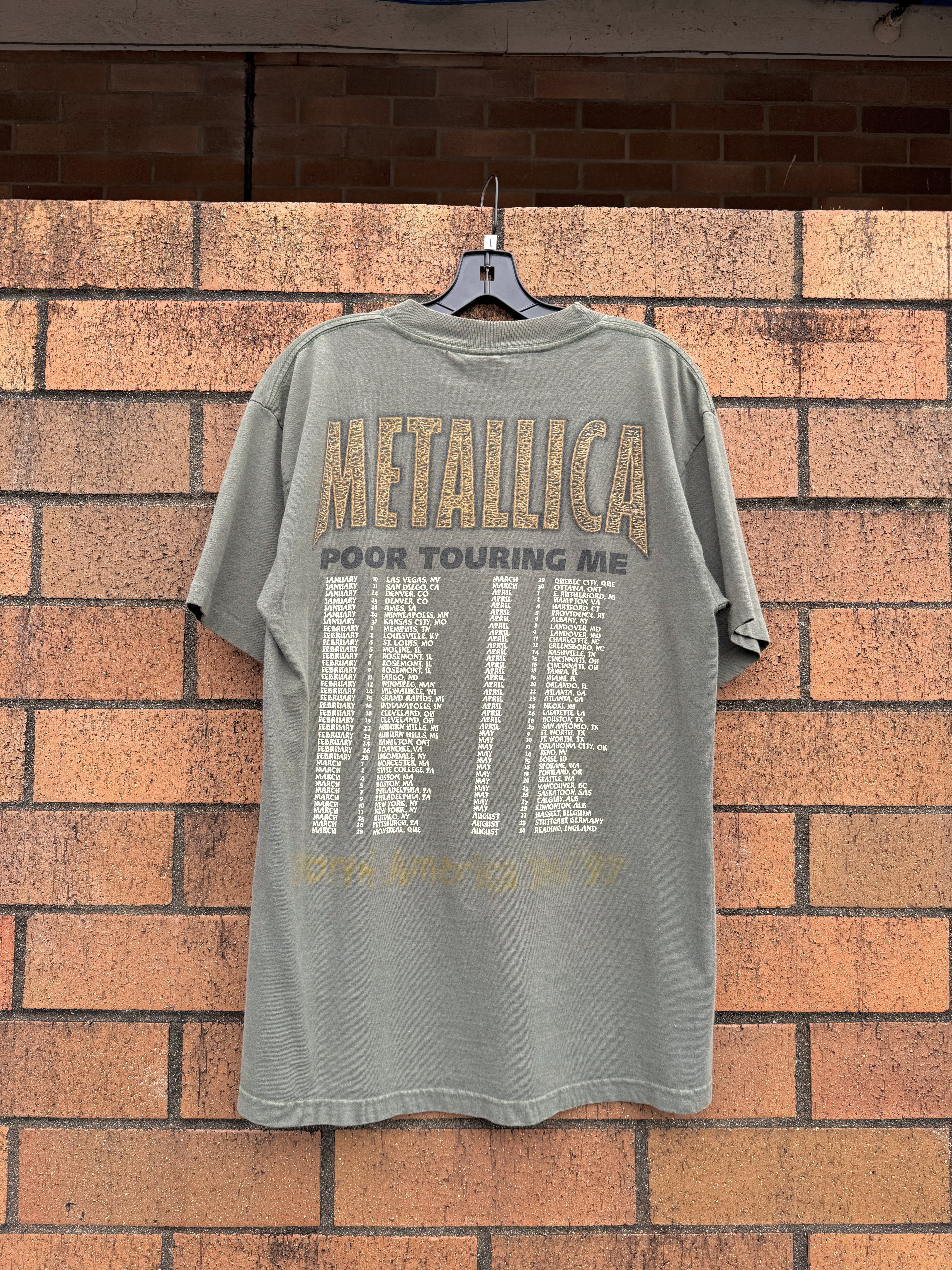 1996/97 Metallica Poor Touring Me Tee Size L