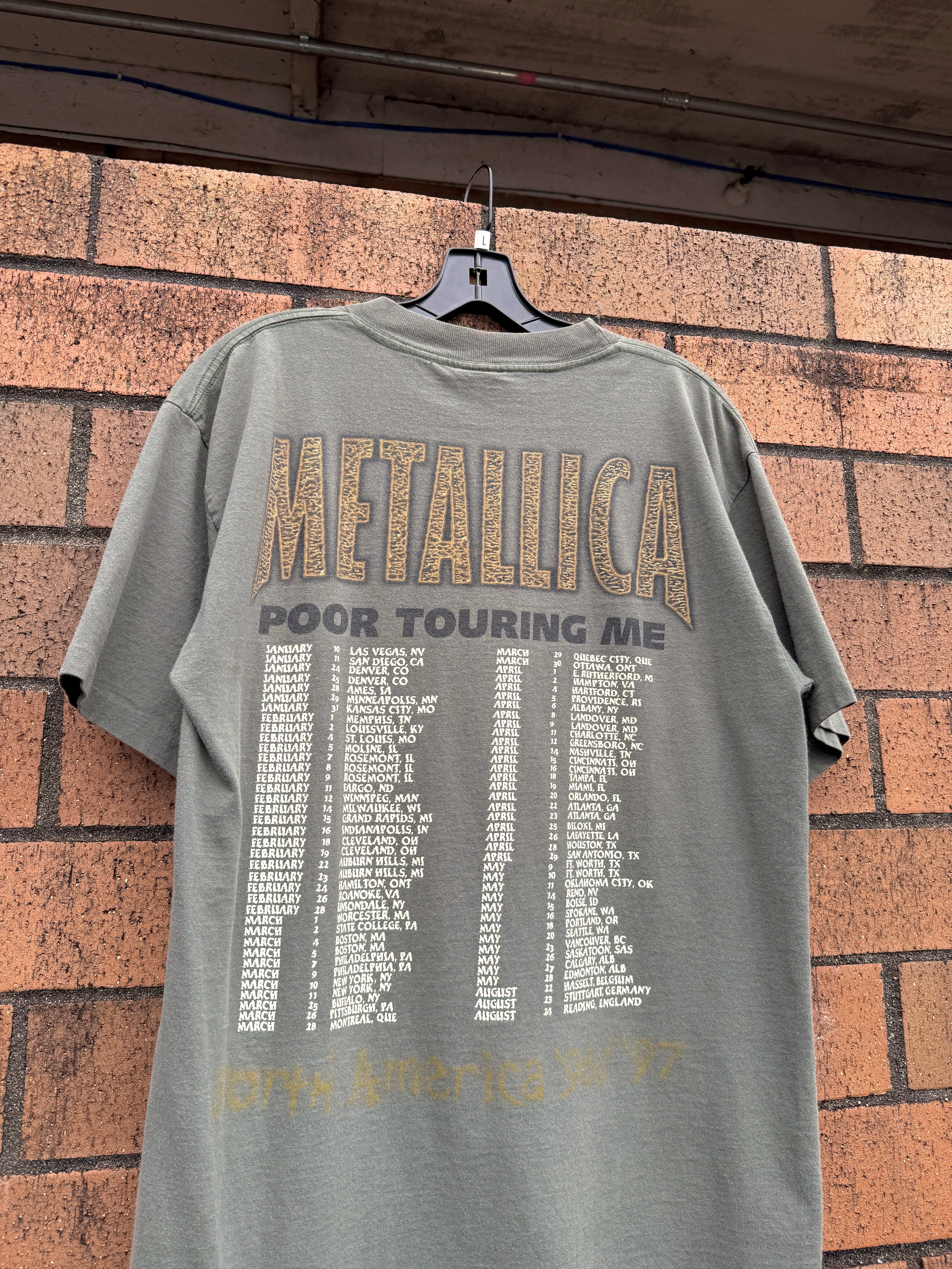 1996/97 Metallica Poor Touring Me Tee Size L