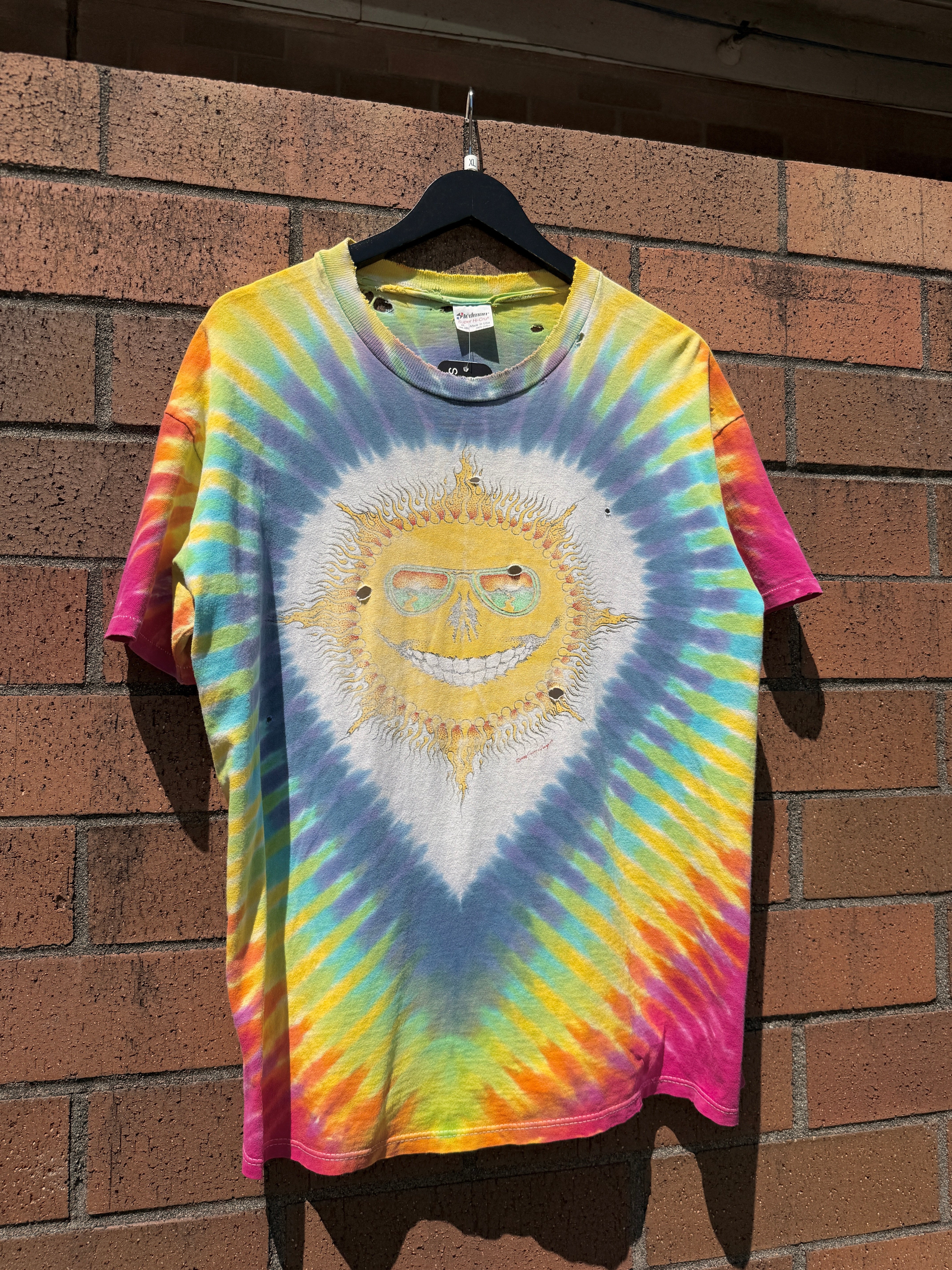 90s Jerry Jasper Sun & Moon Tie Dye Tee Size XL