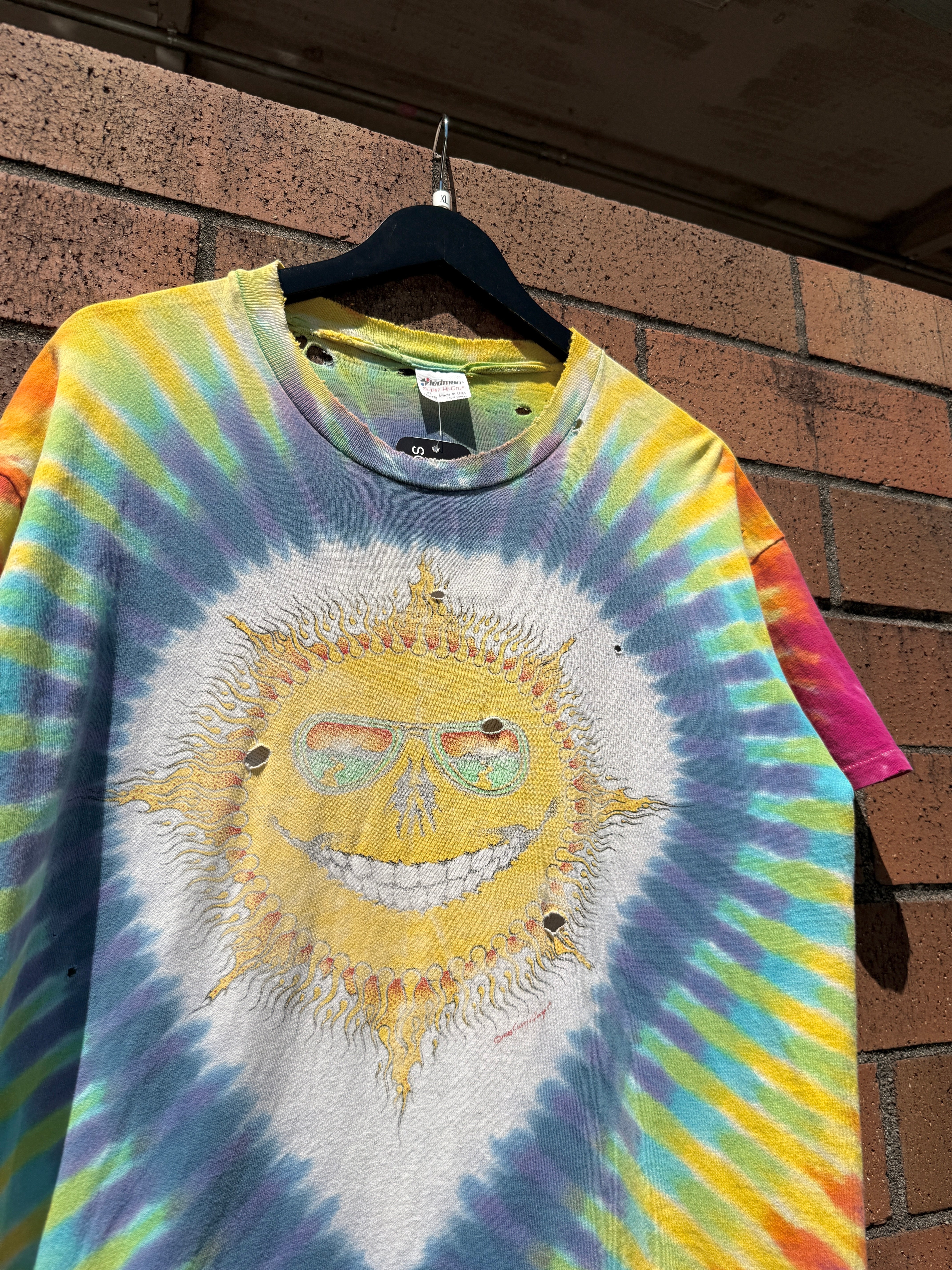90s Jerry Jasper Sun & Moon Tie Dye Tee Size XL