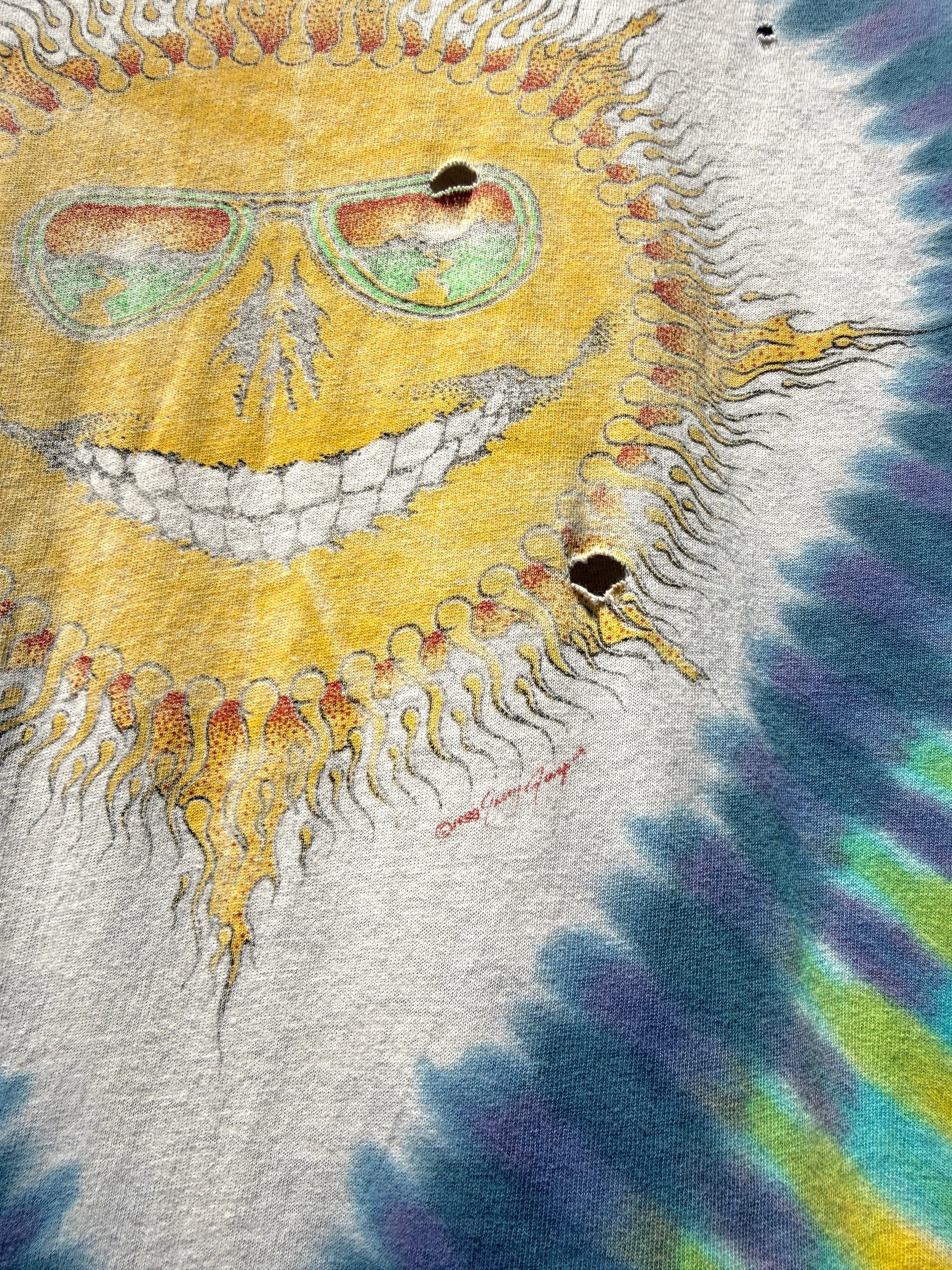 90s Jerry Jasper Sun & Moon Tie Dye Tee Size XL