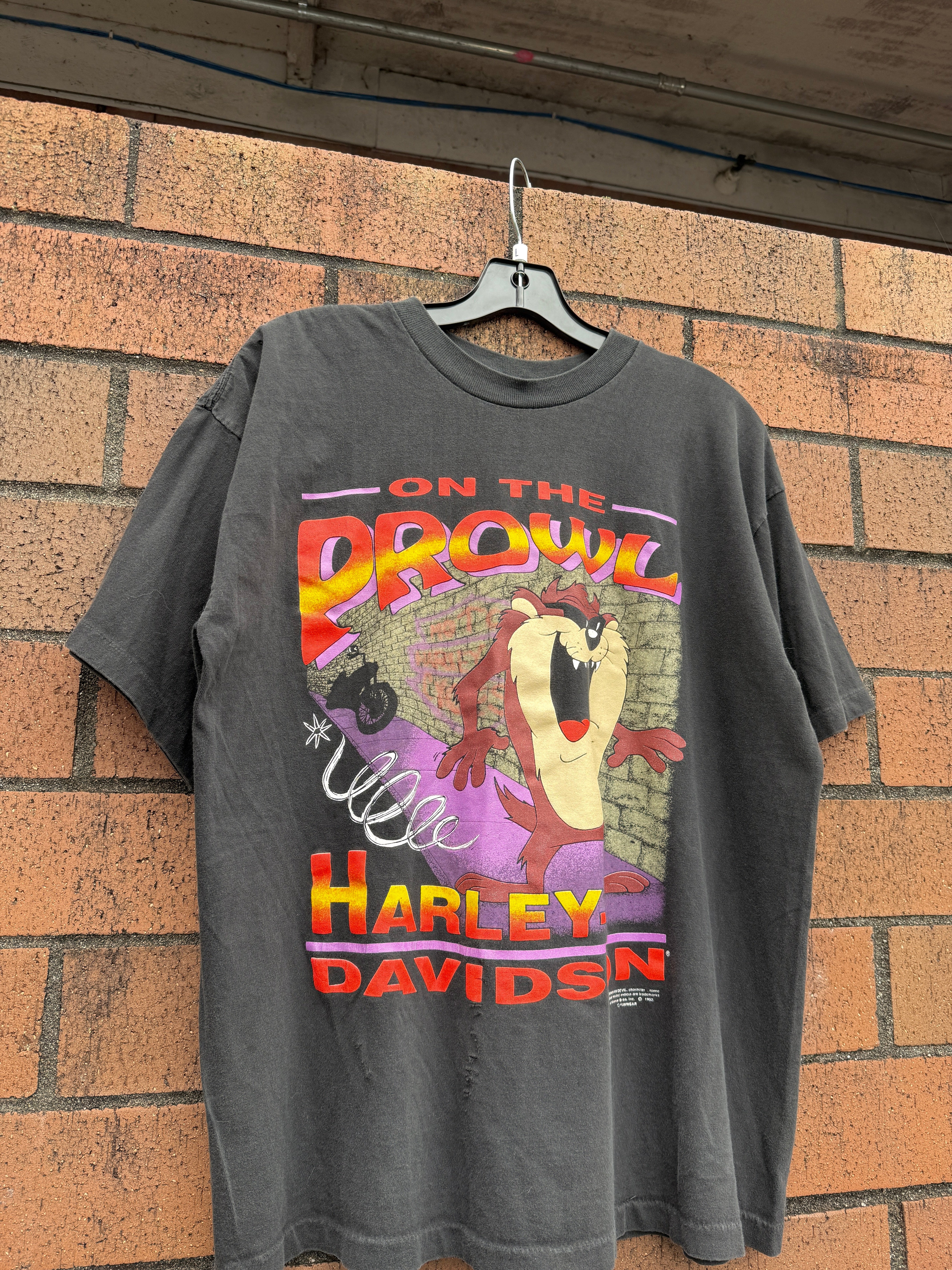 1992 Harley Davidson Taz On the Prowl Tee Size L