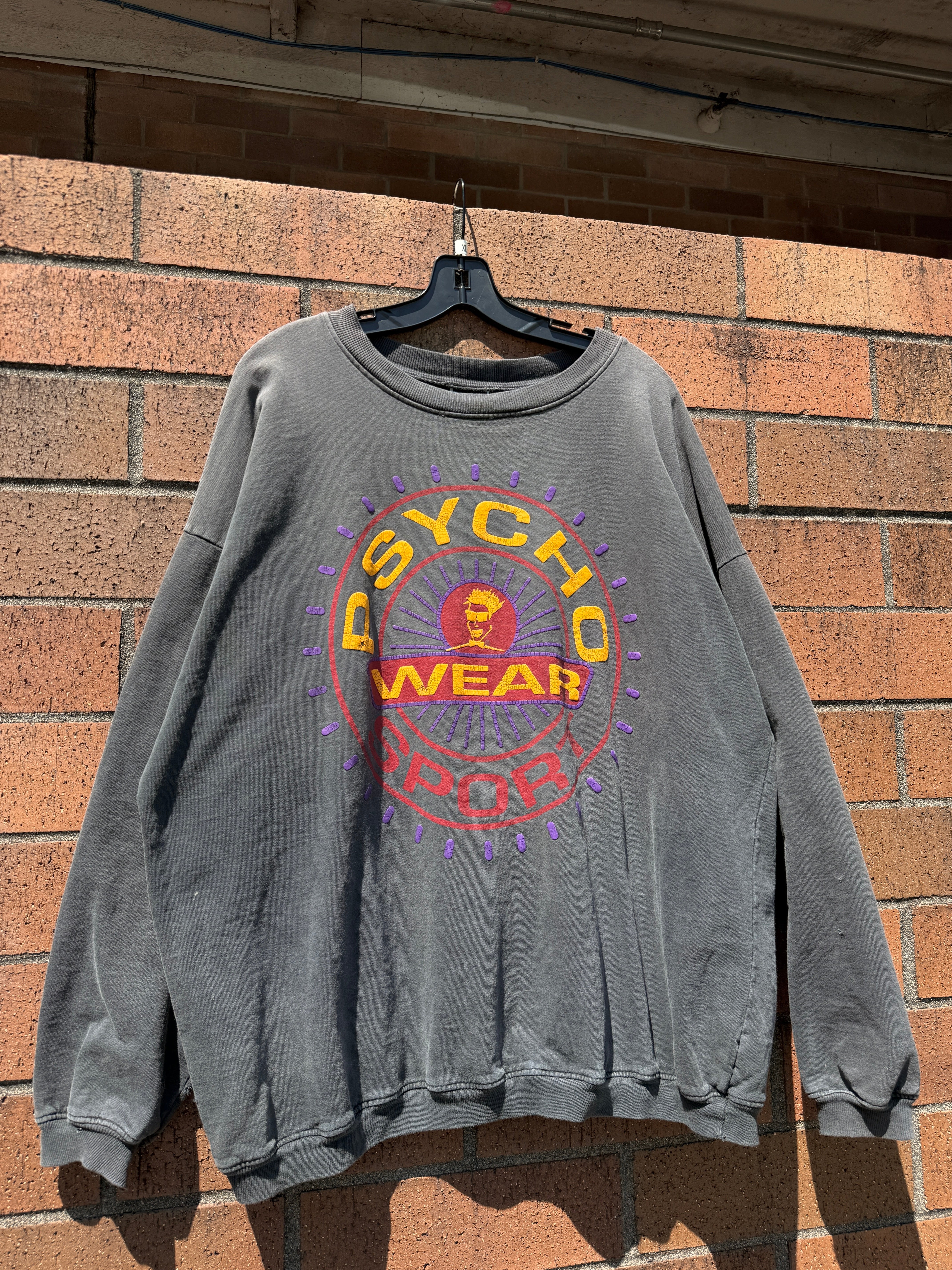 90s Pyscho Wear Sport Faded Crewneck Size XL