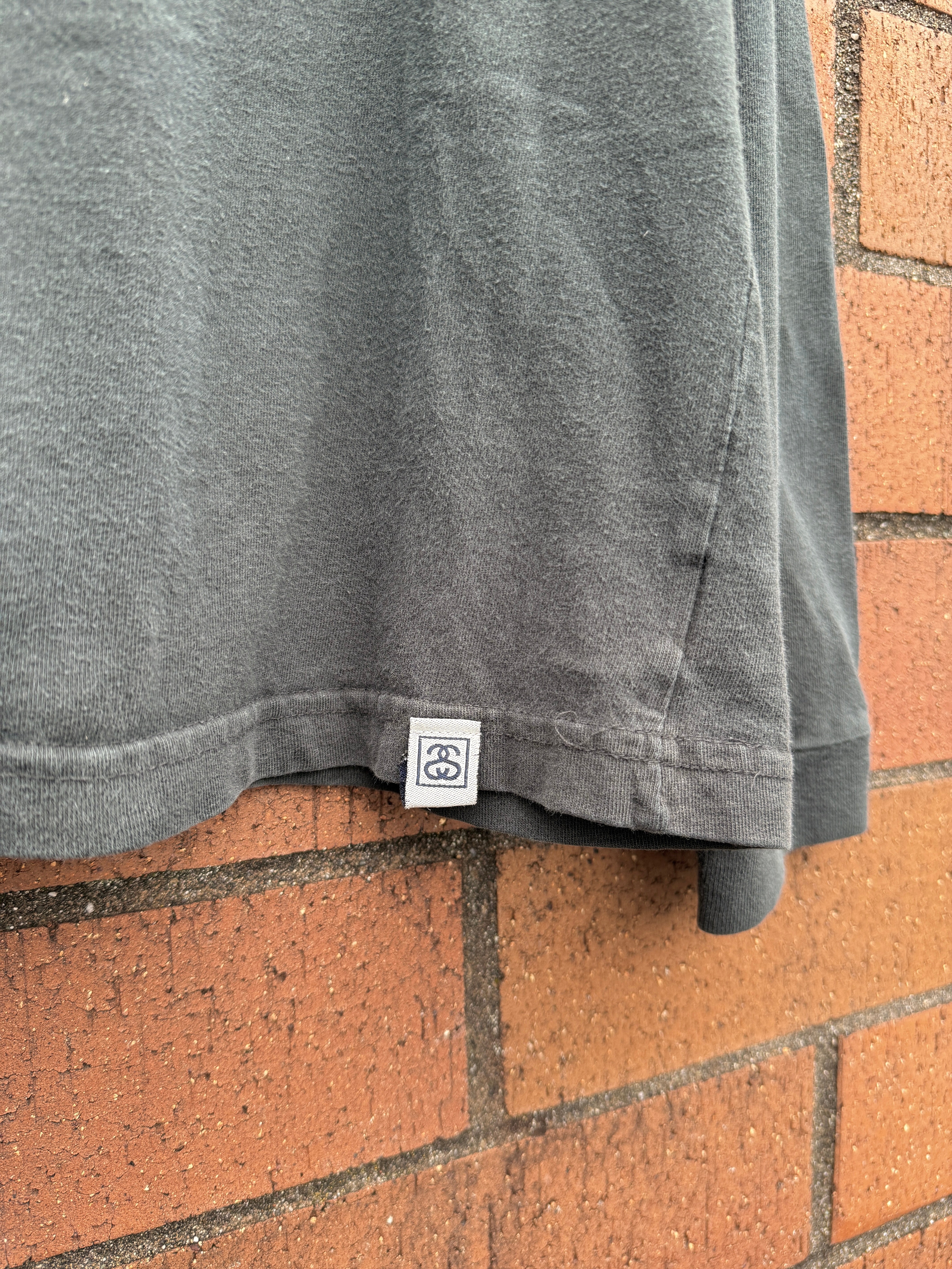 90s Stussy Crossbones Script Long Sleeve Tee (Made in USA) Size XL