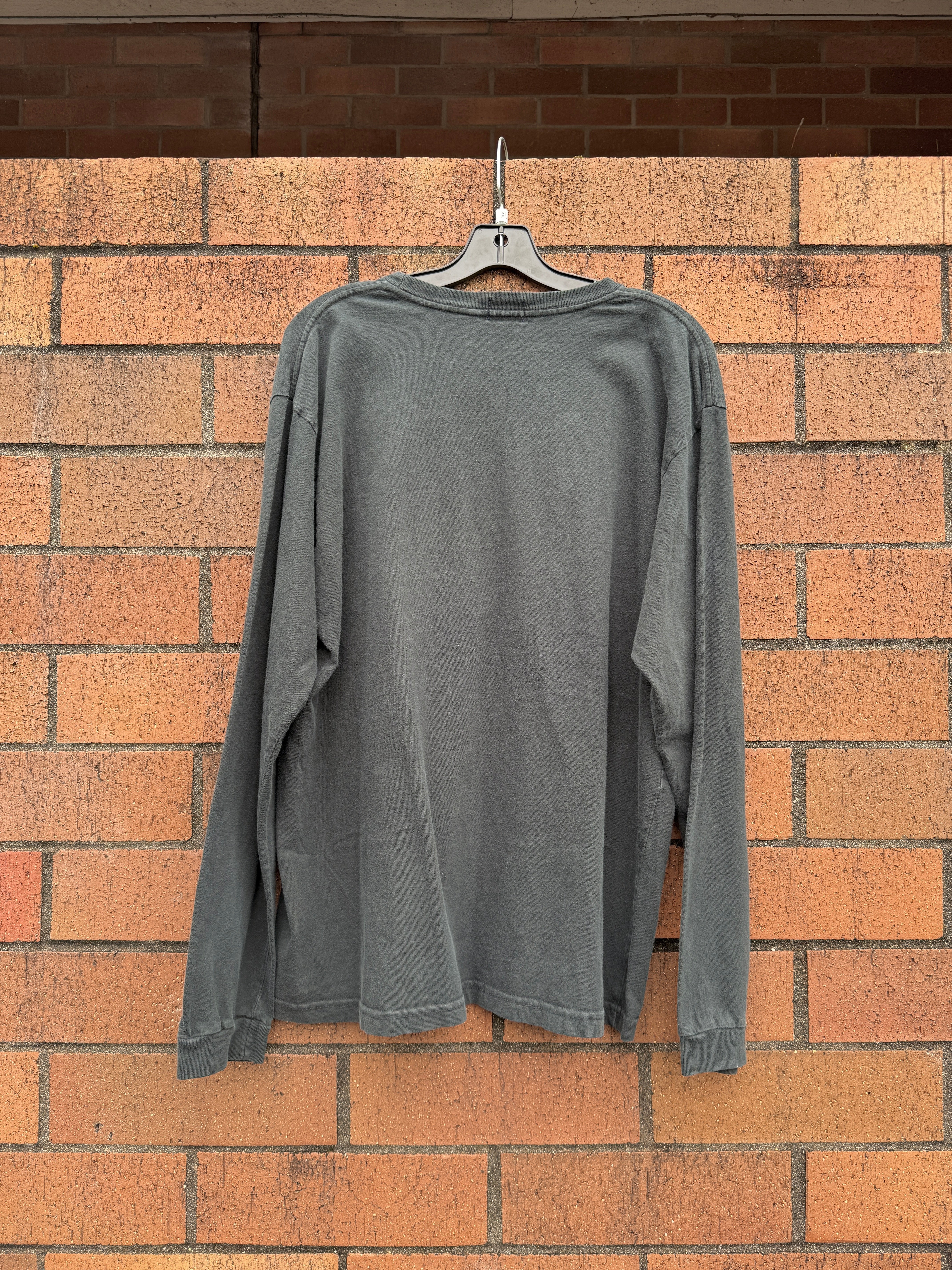 90s Stussy Crossbones Script Long Sleeve Tee (Made in USA) Size XL
