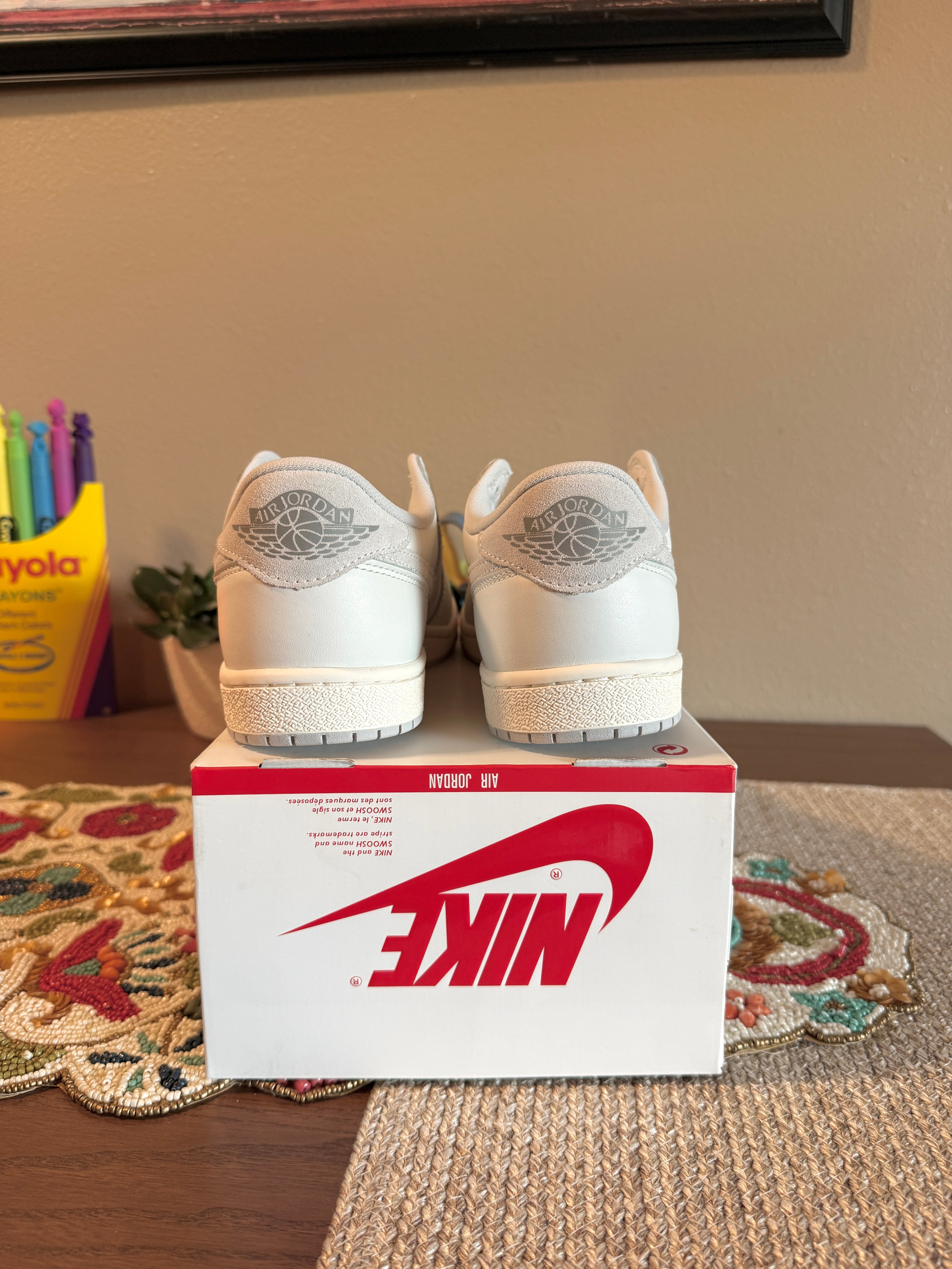 Jordan 1 Retro Low '85 Neutral Grey Size 10 MISSING LID